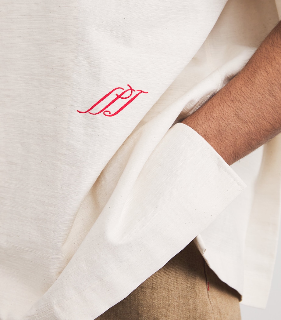 Cotton-Blend Camp-Collar Shirt OFF-WHITE-110 Image 6