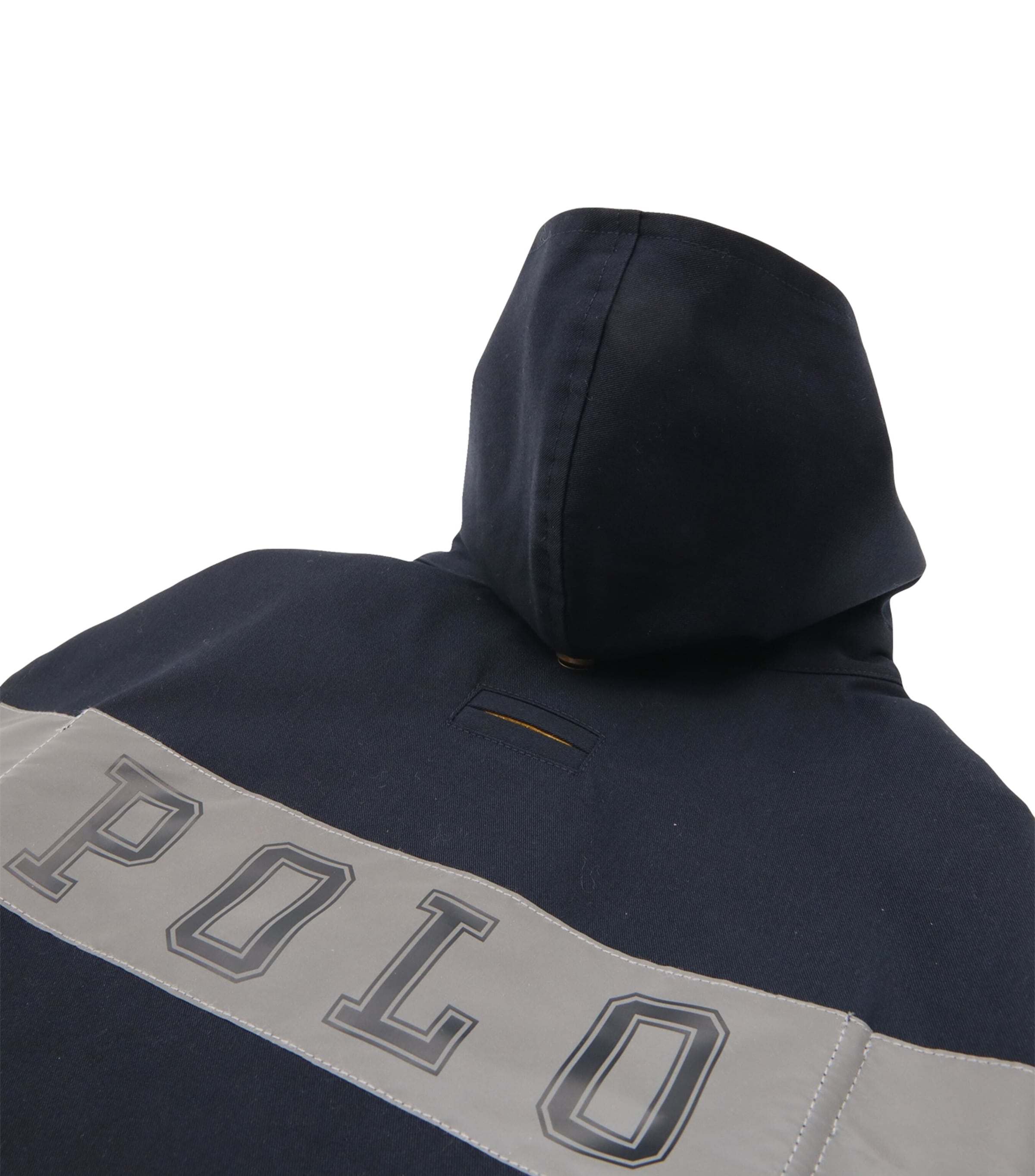 Canvas Hooded Polo Dog Raincoat (S) NAVY/GOLD BUGLE Image 5
