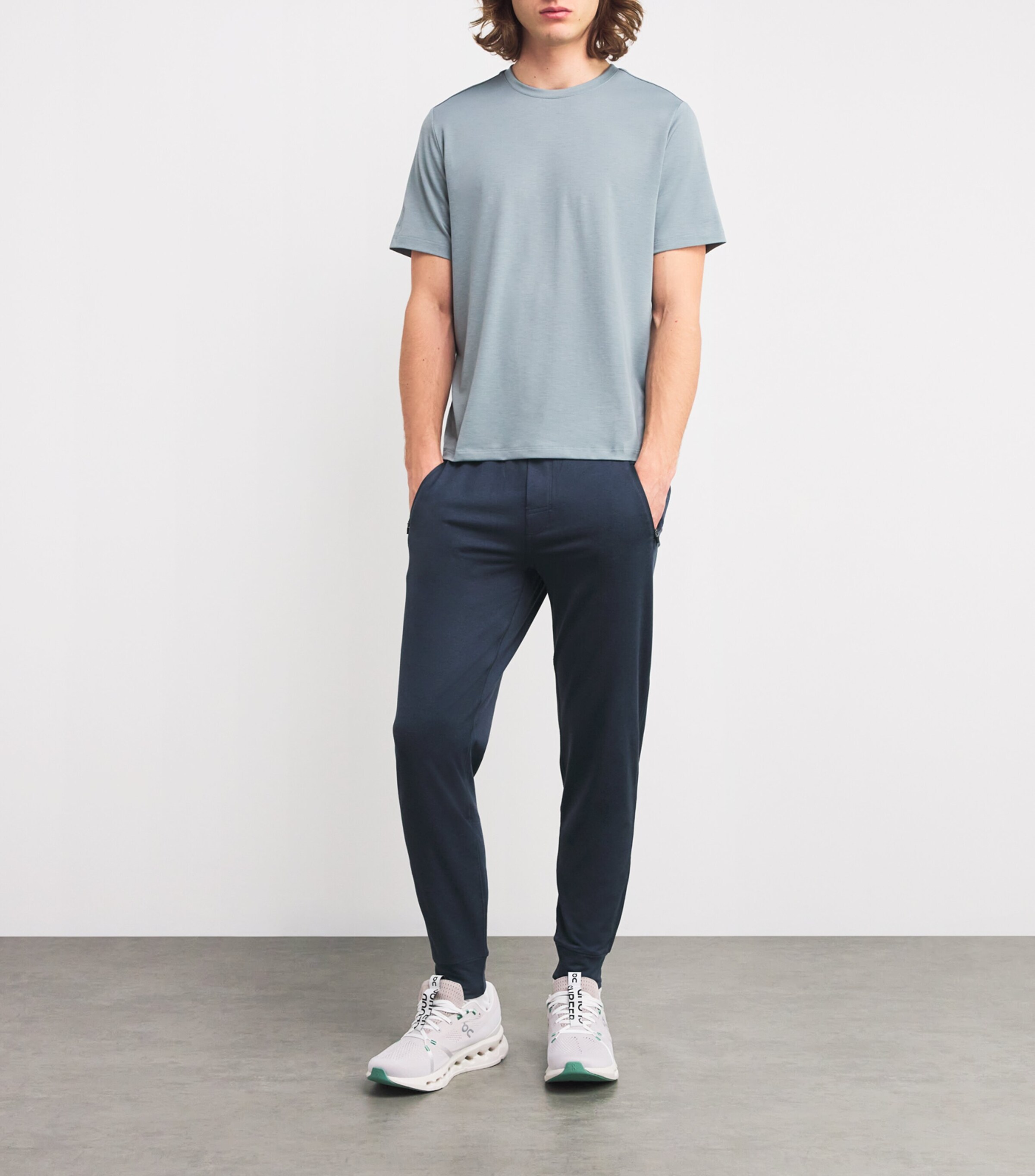 DreamKnit Ponto Performance Sweatpants AZURE HEATHER Image 2