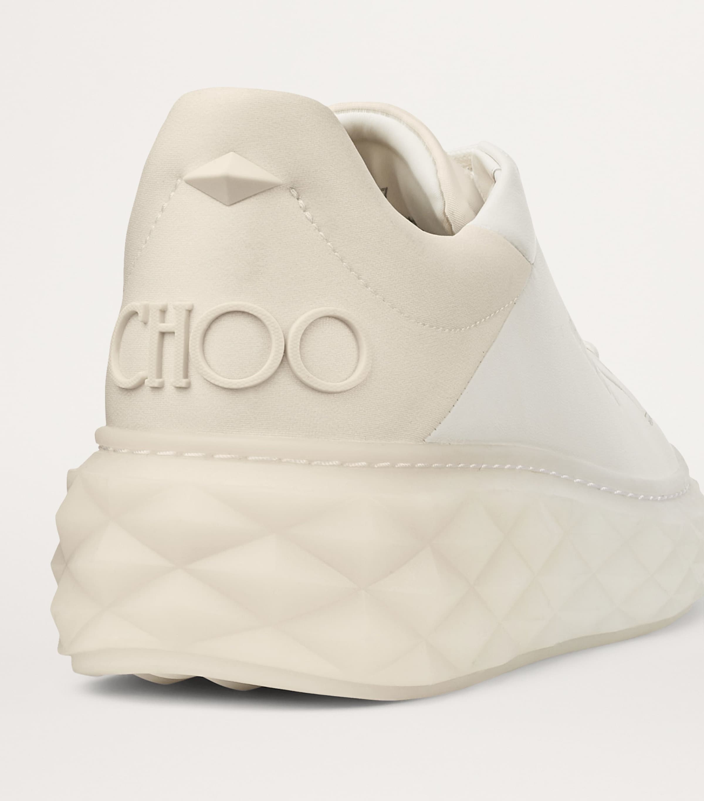 Diamond Maxi Leather Sneakers X LATTE/BAMBOO MIX Image 6