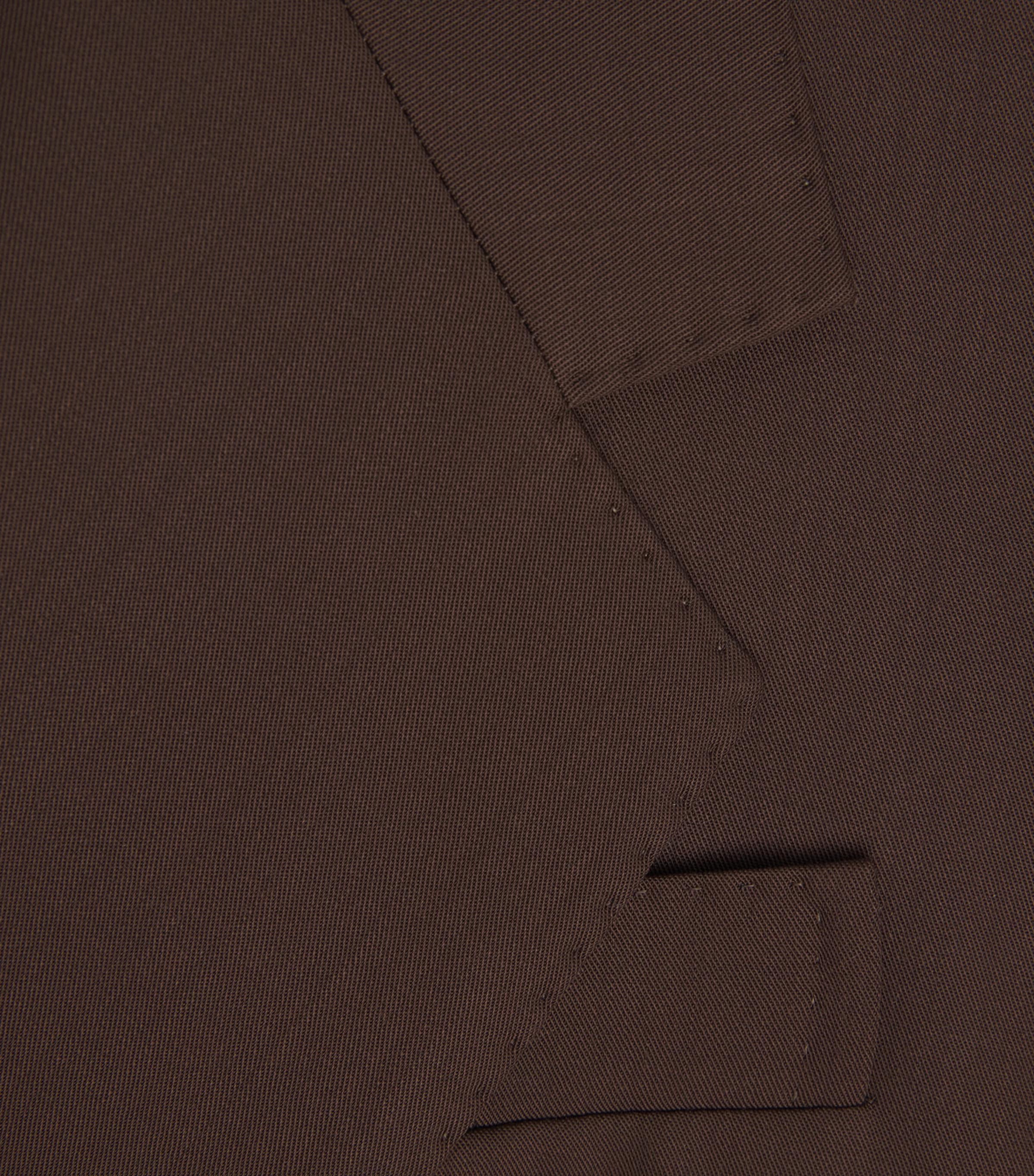 x Giuliva Heritage Virgin Wool Twill Blazer DARK BROWN Image 5