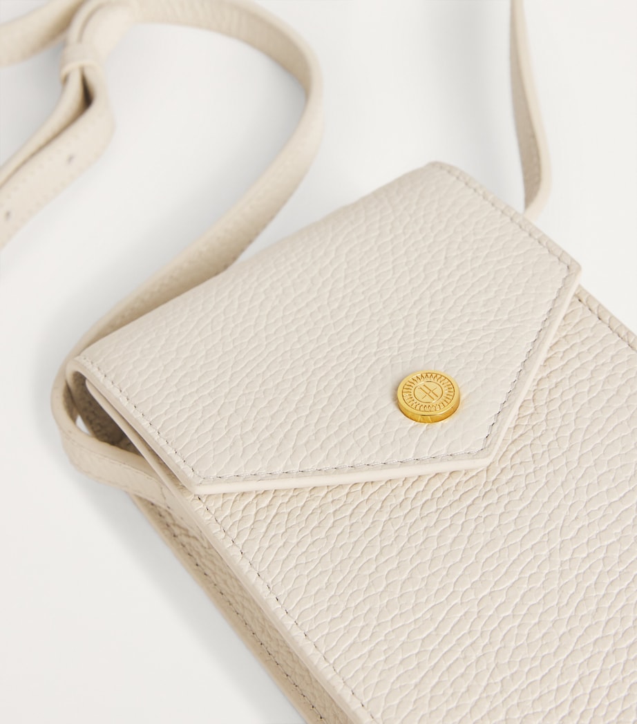 Harrods Leather Phone Pouch Birch Image 5