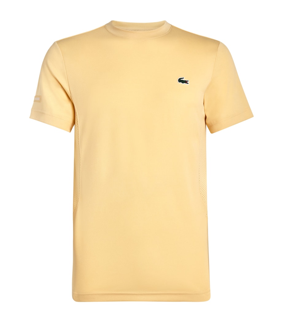 Lacoste Mens Technical Logo T-Shirt Zcm Soya Image 1