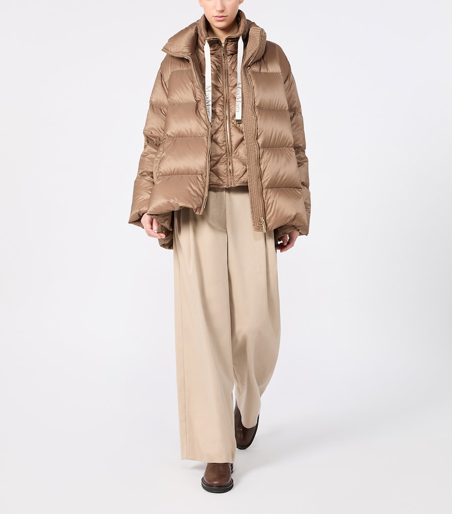 Max Mara Womens Down-Filled Puffer Gilet Camel Image 2