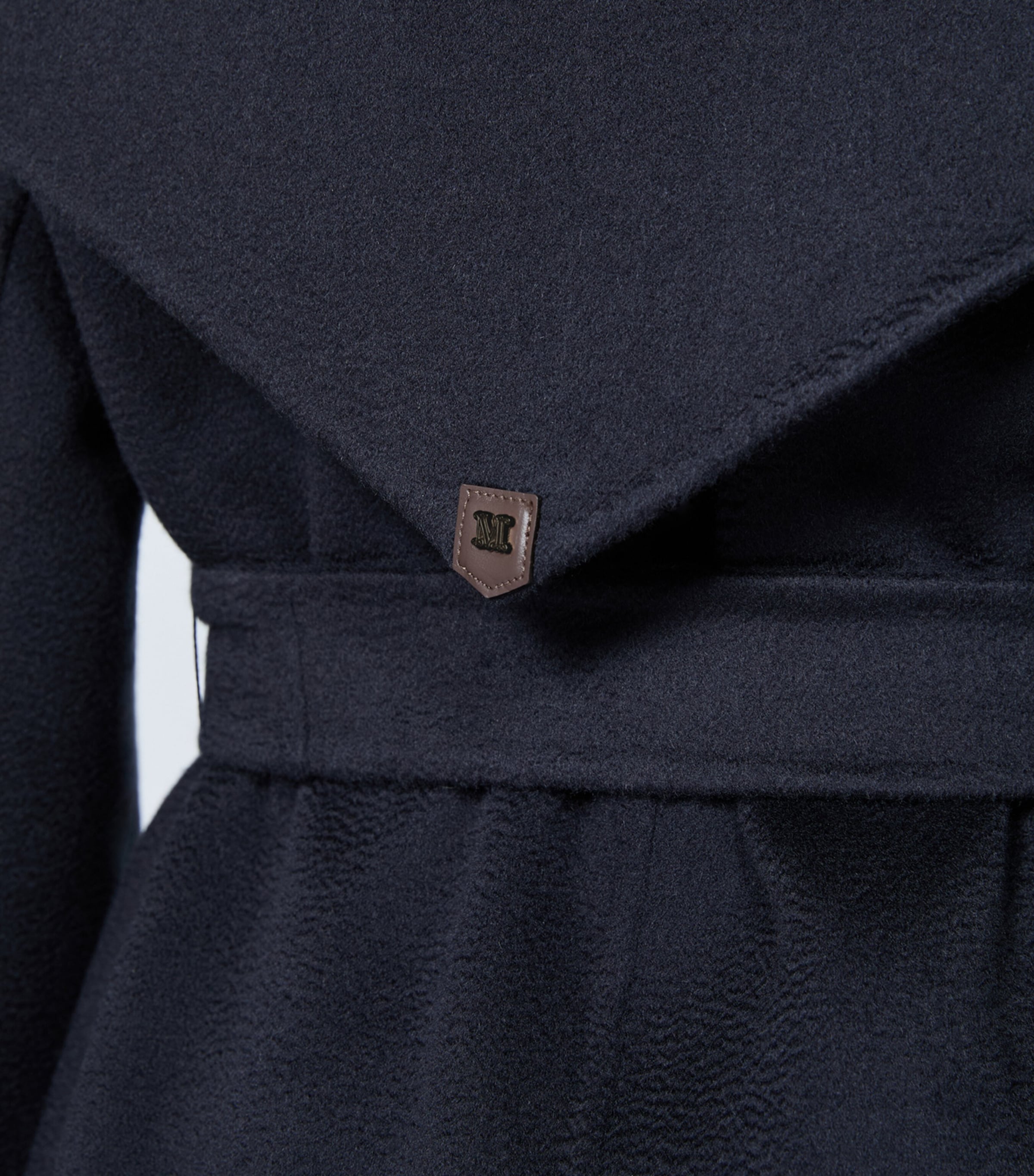 Max Mara Womens Cashmere Short Wrap Coat with Scarf Ultramarine Image 6