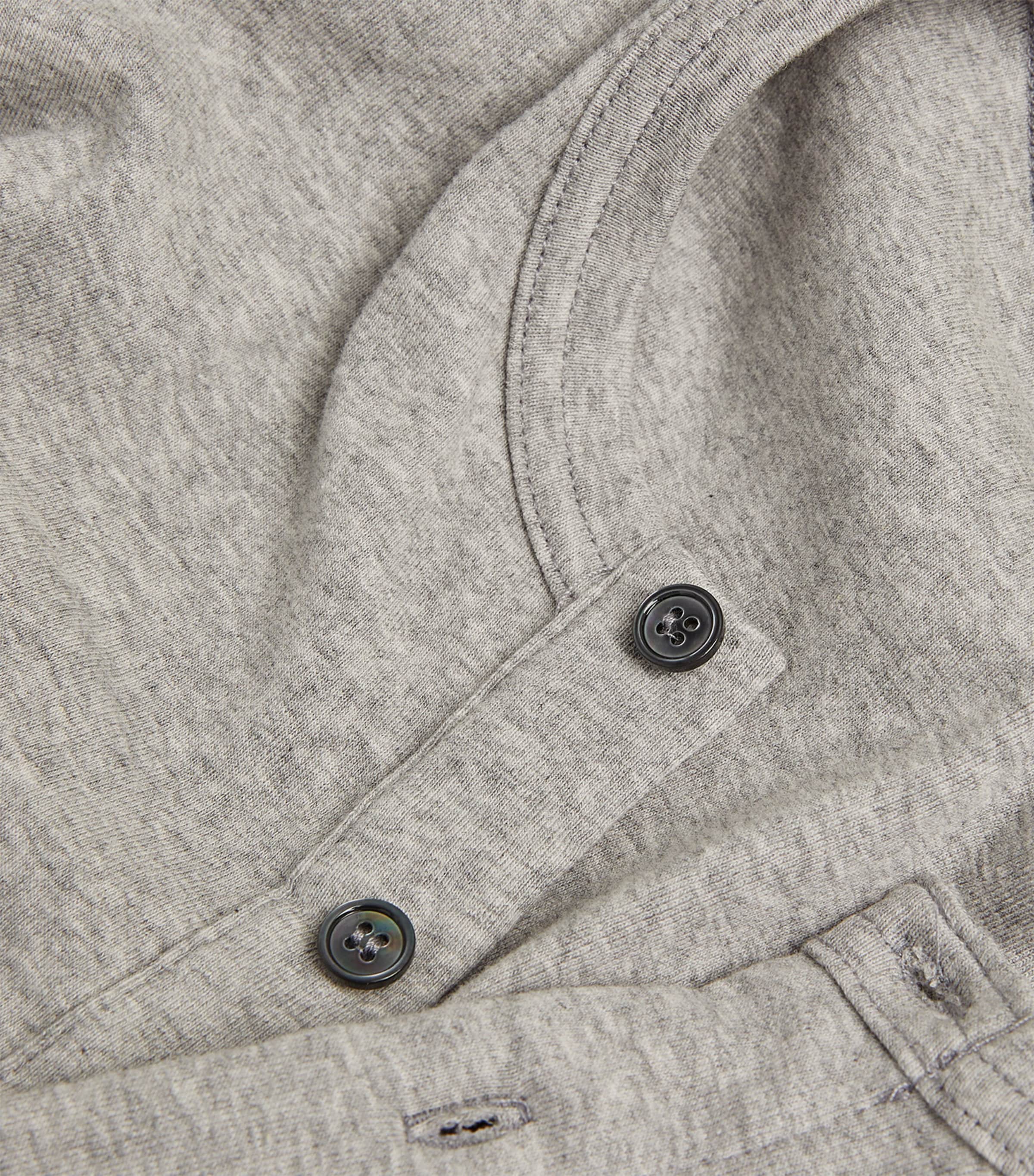 Cotton-Blend Lounge Henley Top 020 GREY Image 5