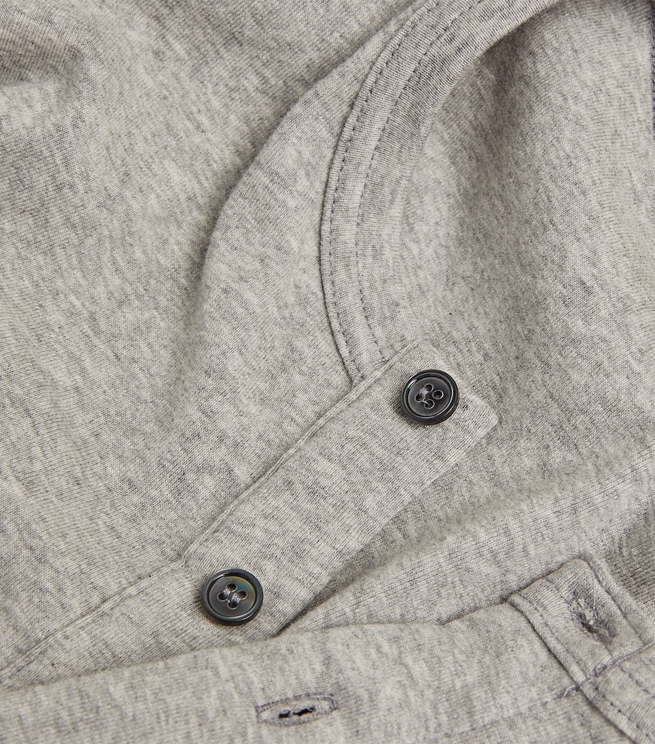 Cotton-Blend Lounge Henley Top 020 GREY Image 5