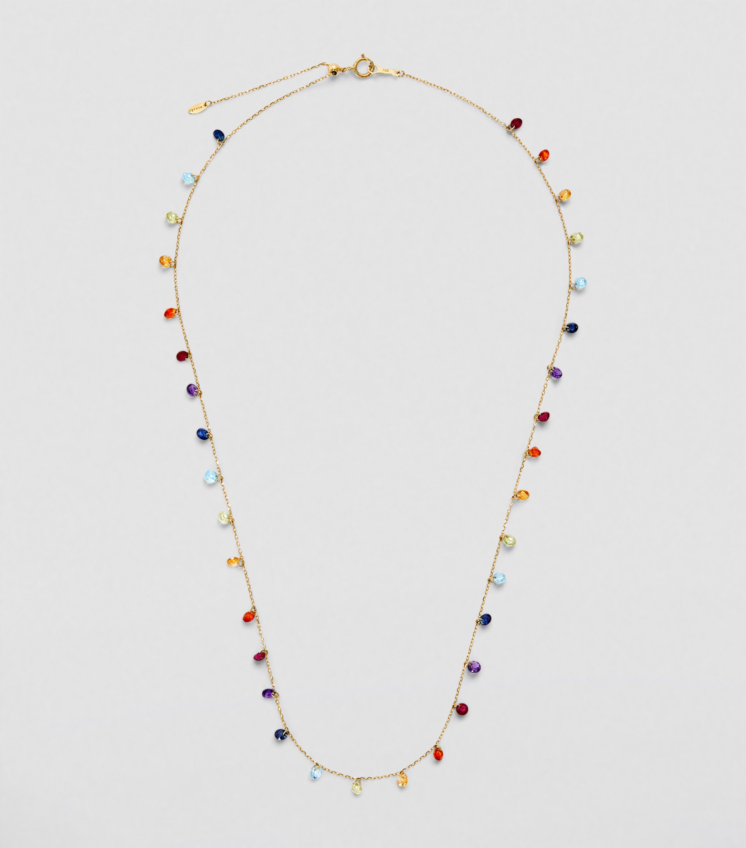 Persée Yellow Gold and Multicoloured Stone Chakras Necklace Yellow Gold Image 2