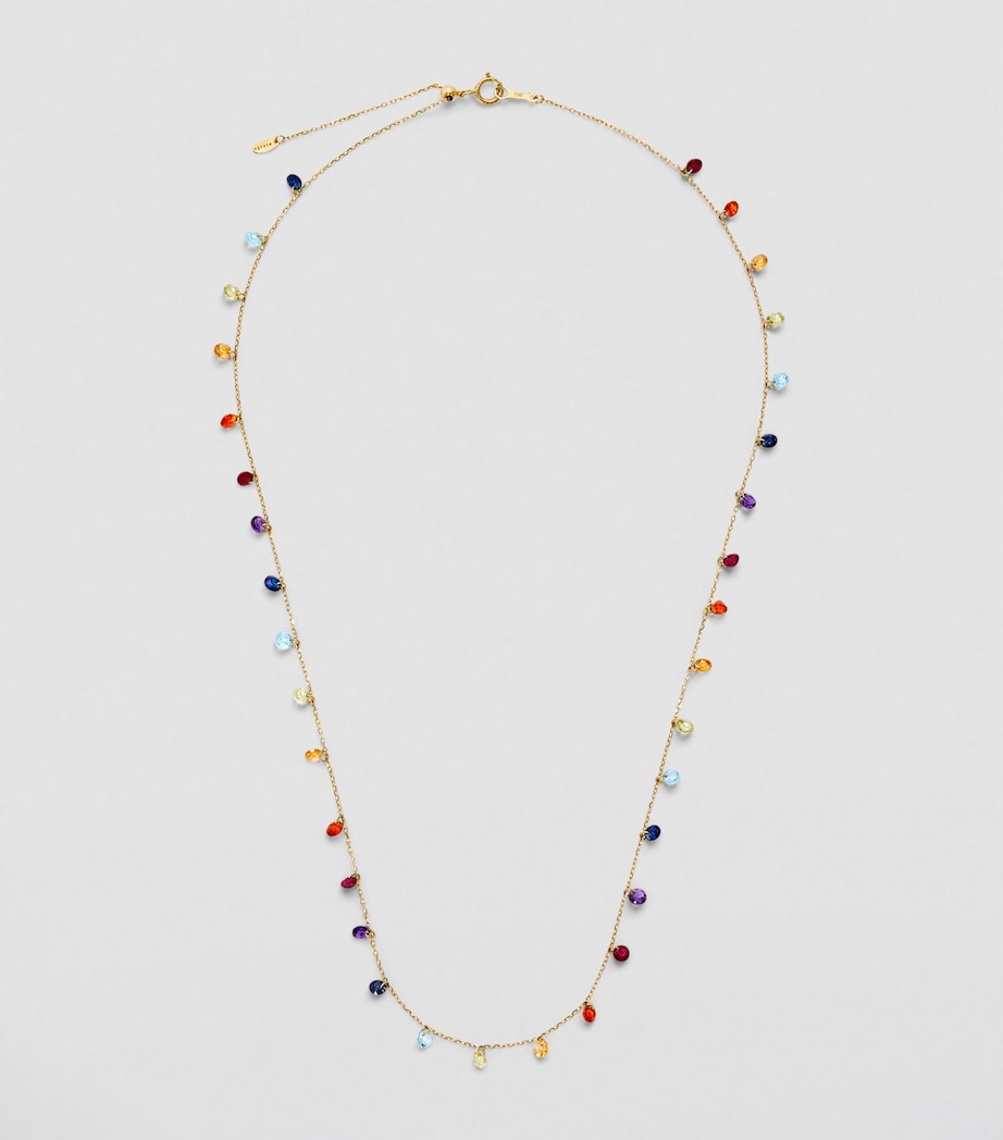 Yellow Gold and Multicoloured Stone Chakras Necklace YELLOW GOLD Image 2