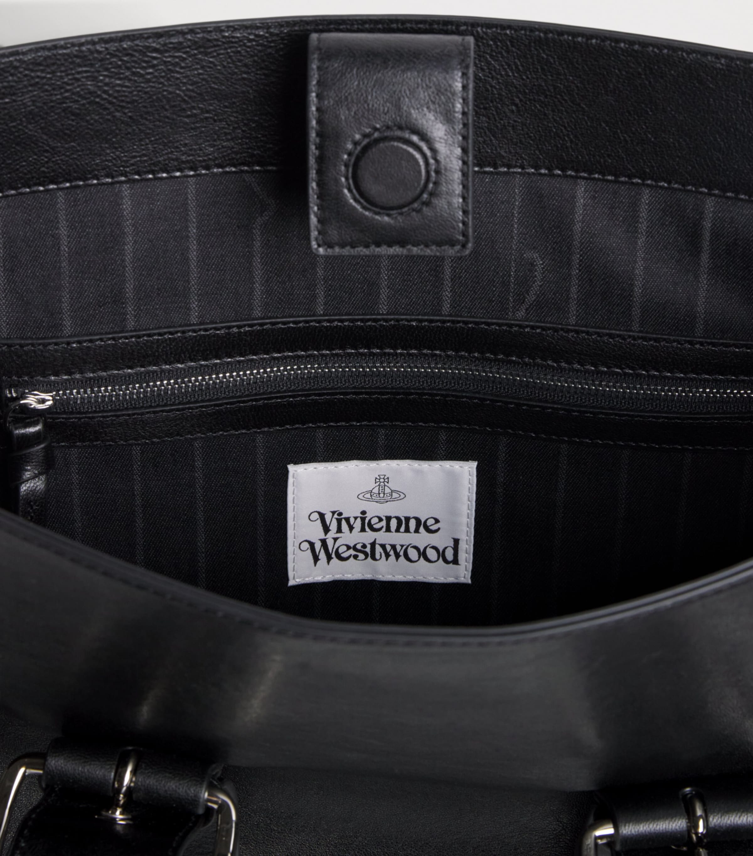 Vivienne Westwood Black Leather Alex Tote Bag | Harrods US
