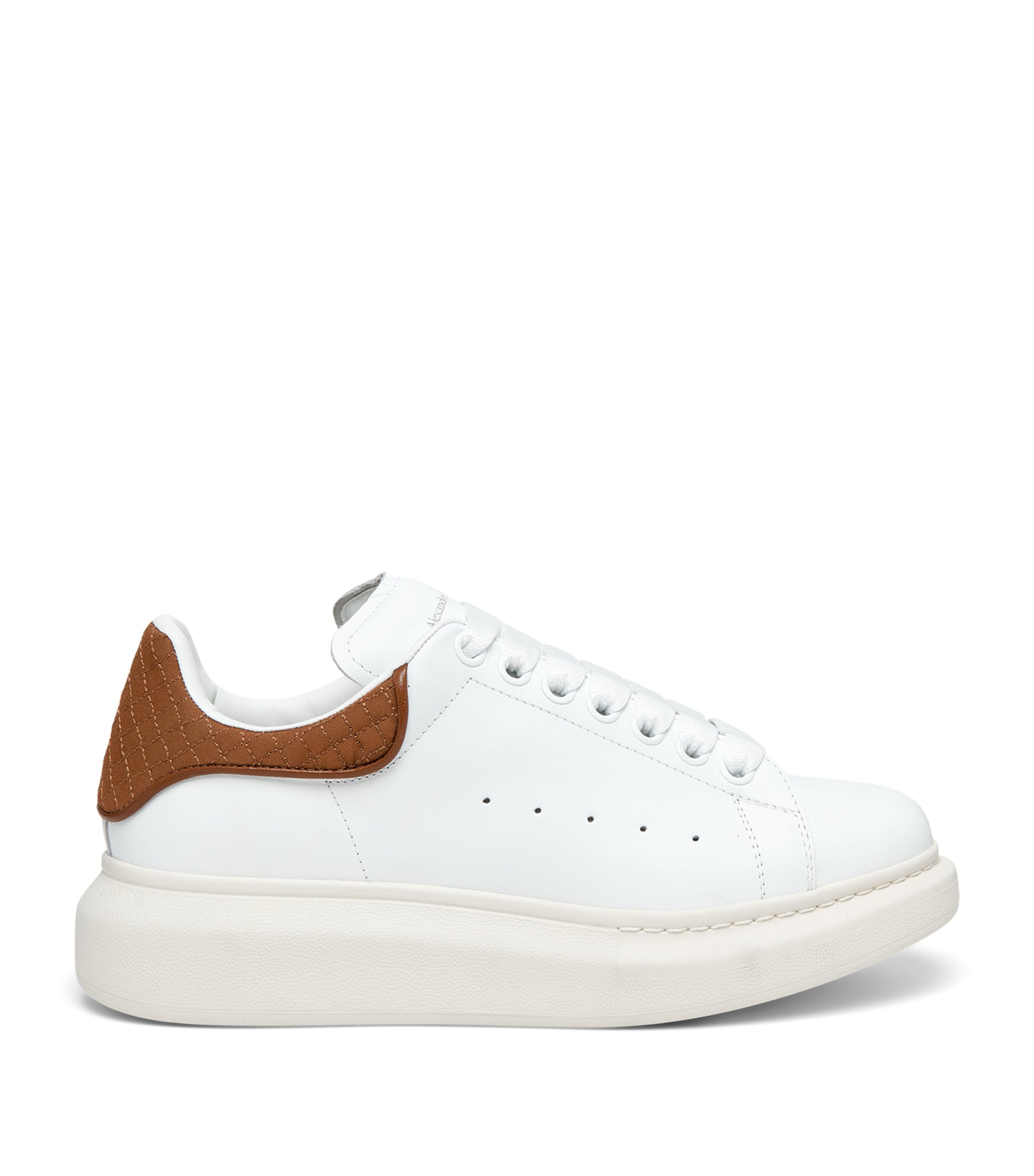 McQueen Leather Suede-Trim Oversized Sneakers Image 1