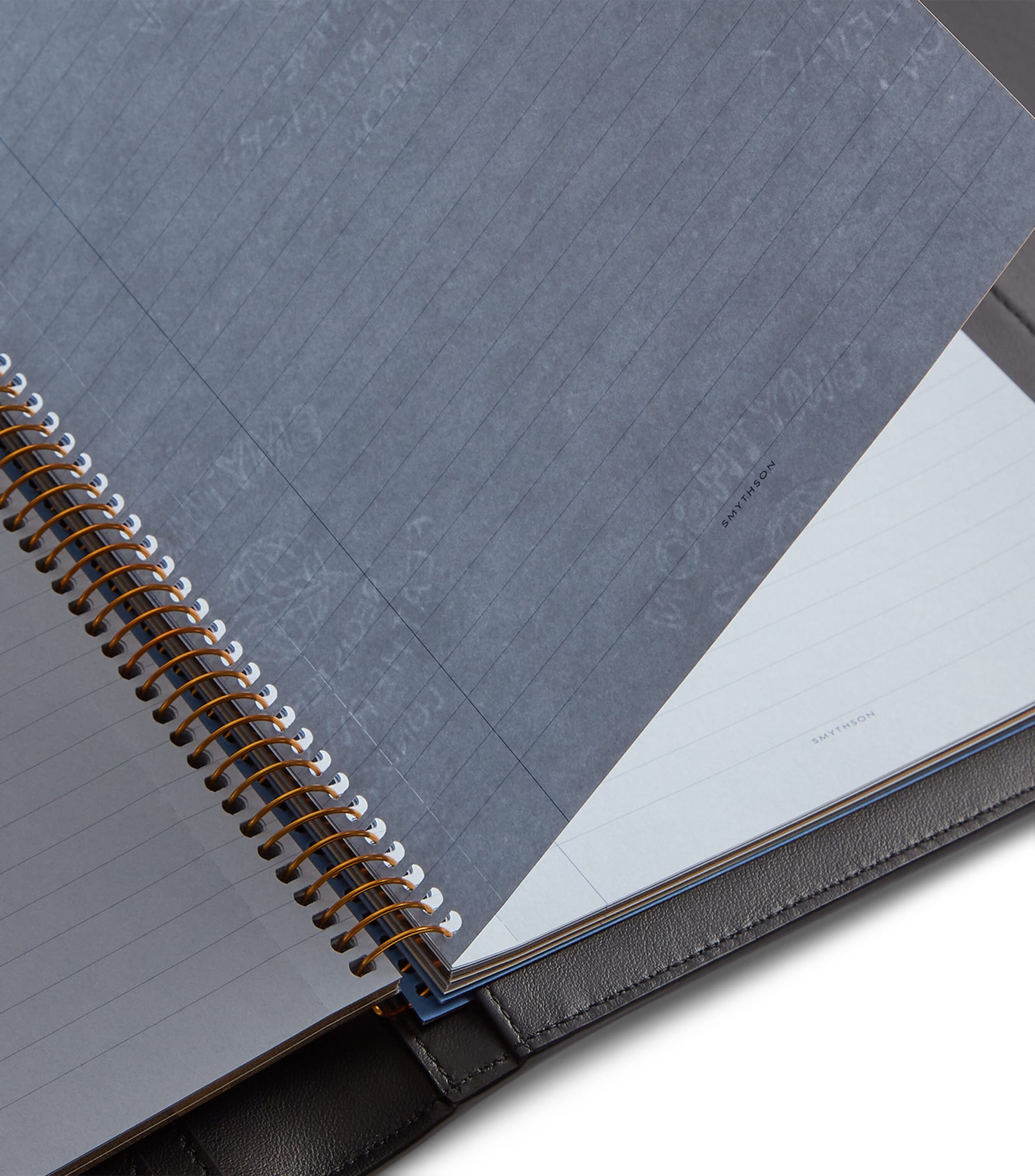 Leather Panama A5 Writing Folder NILE BLUE Image 4