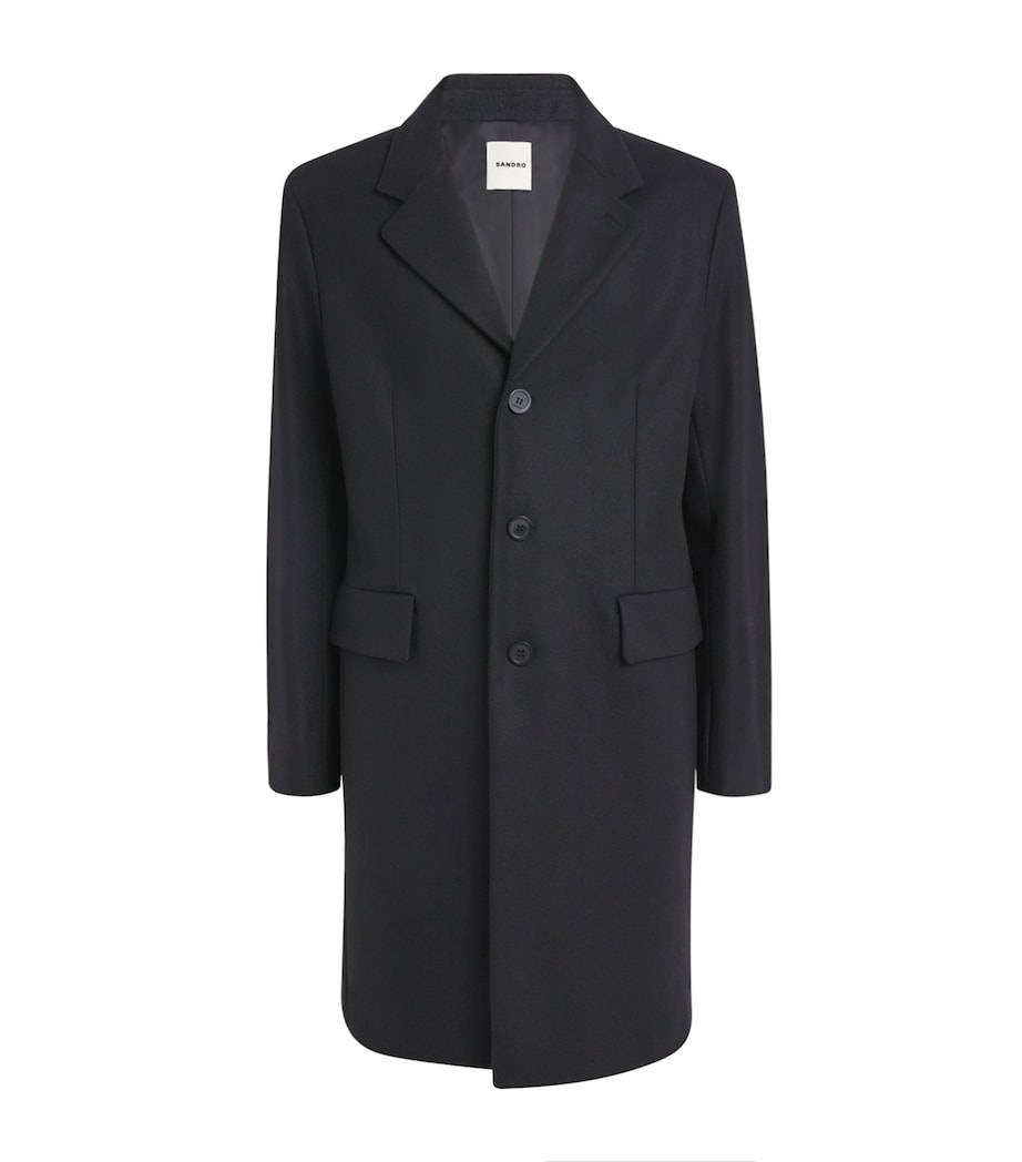 Wool-Blend Overcoat BLACK Image 1
