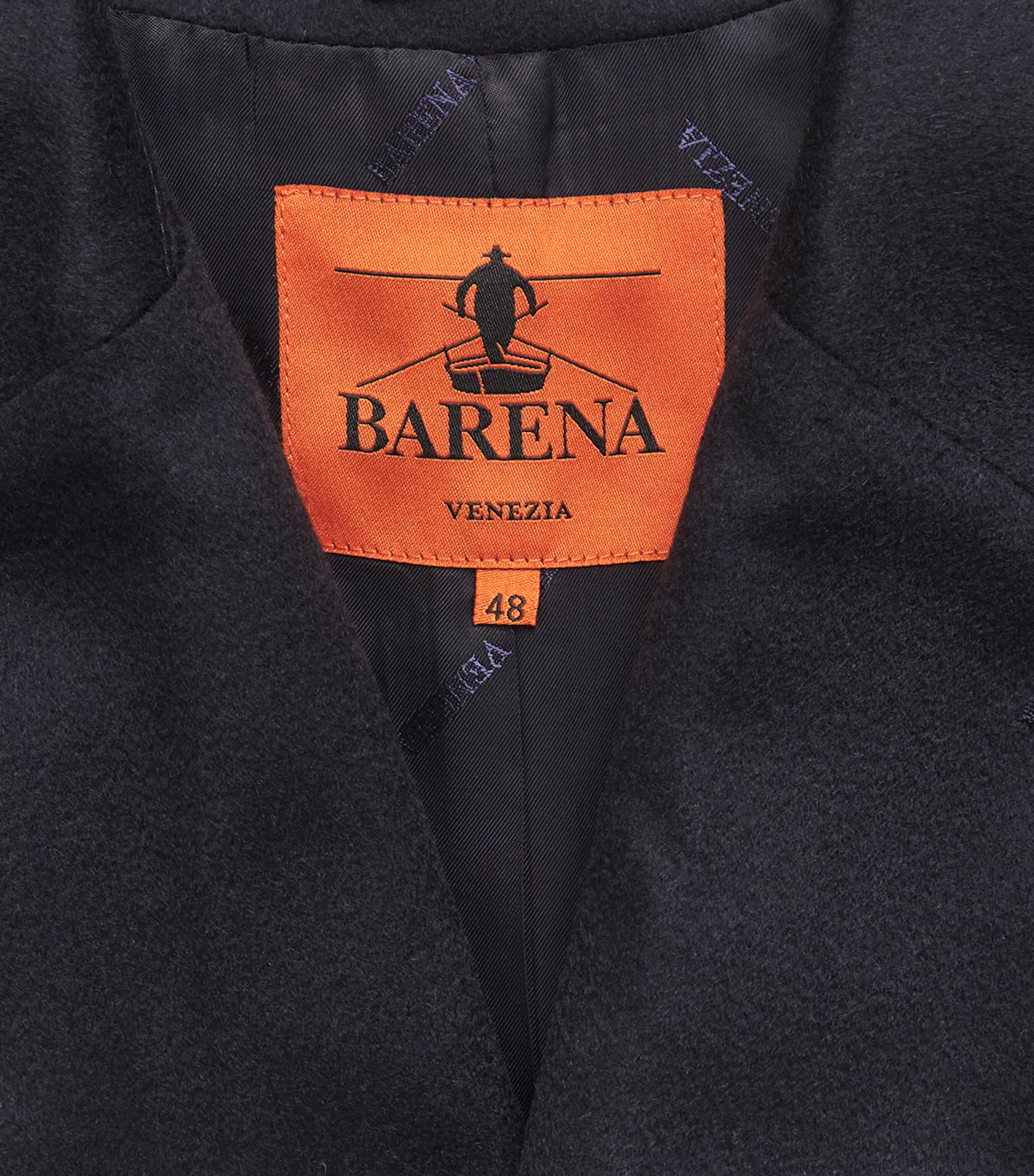 Barena Mens Cashmere Overcoat Navy Image 6
