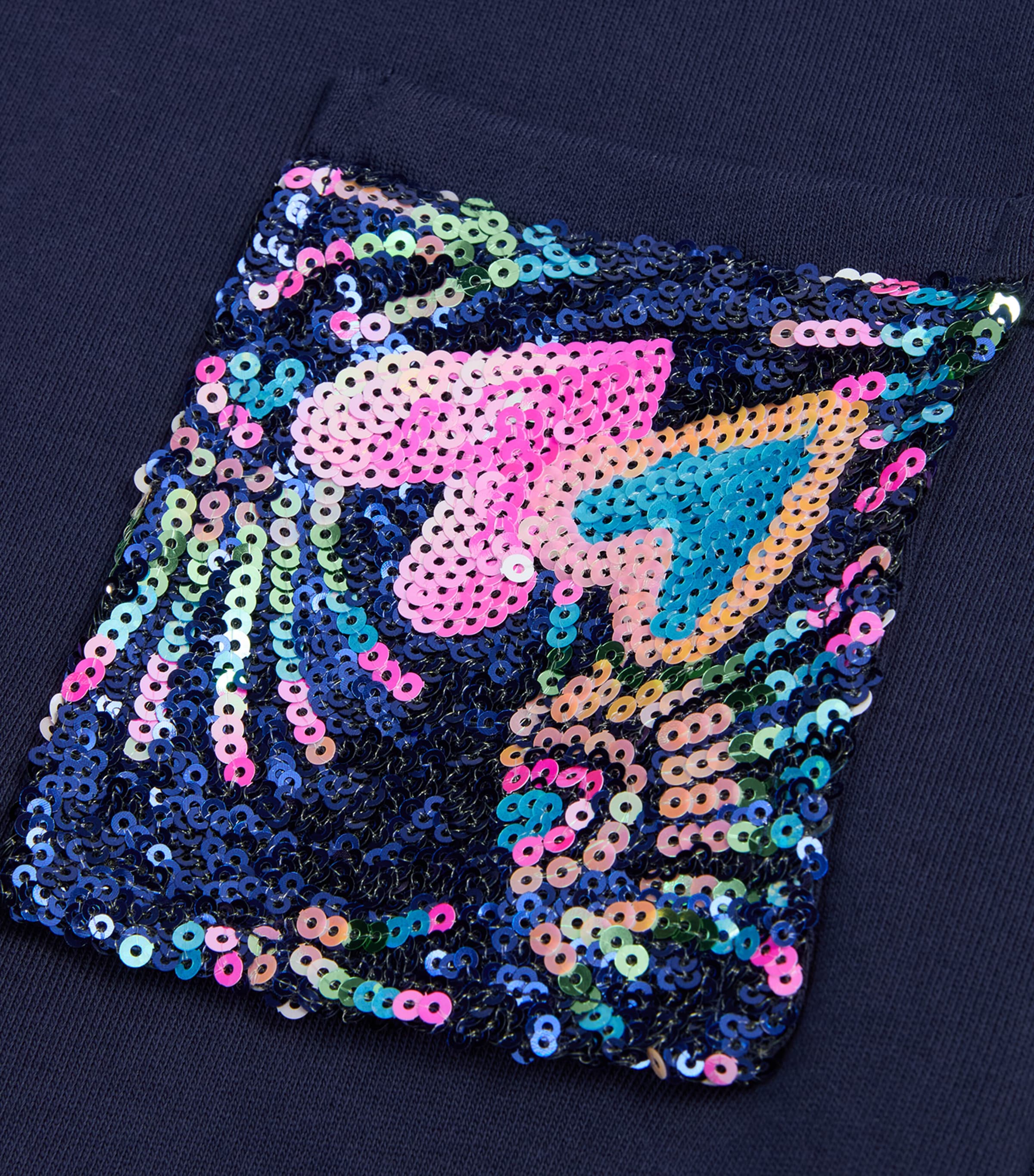 Sequin-Embellished Sweatshirt Dress (2-6 Years) NAVY Image 2