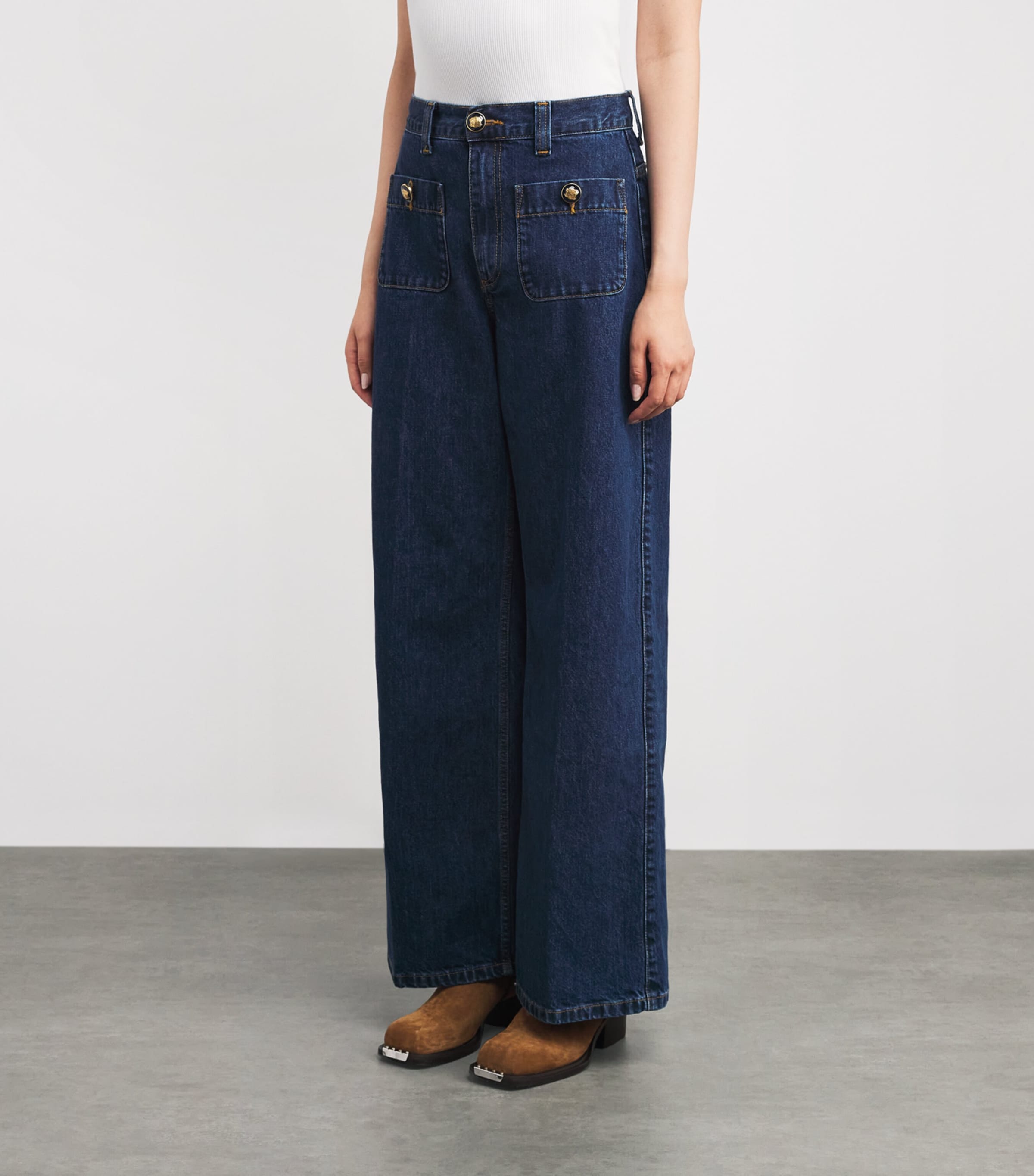 Wide-Leg Jeans DEEP BLUE Image 3