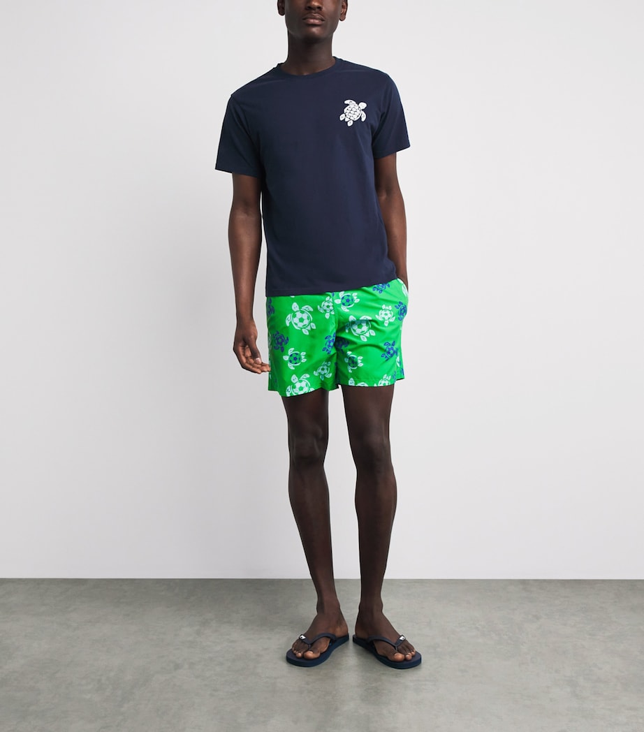 Vilebrequin Mens Organic Cotton Turtle T-Shirt Bleu Marine Image 2