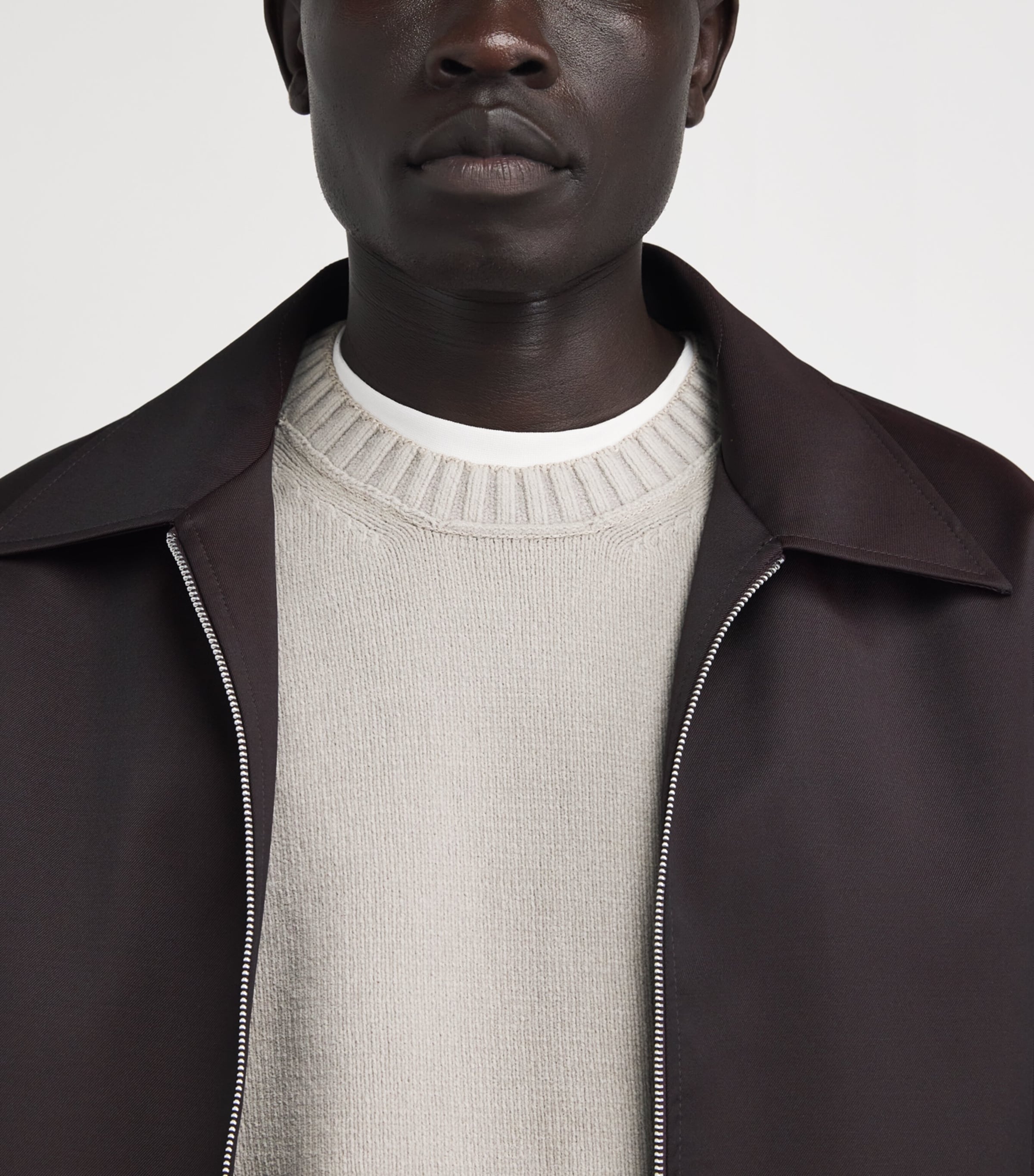 C.P. Company Mens Cotton Chenille Lens Sweater Dove Image 3