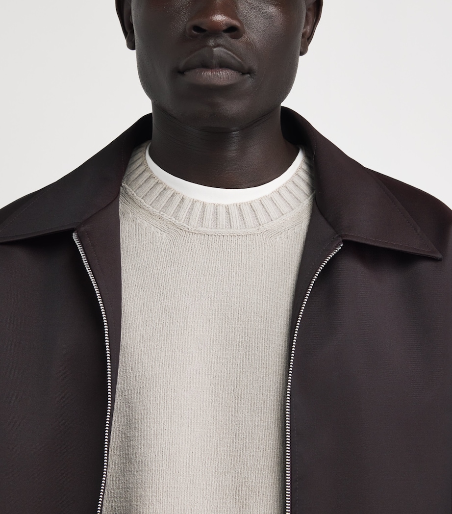 C.P. Company Mens Cotton Chenille Lens Sweater Dove Image 3