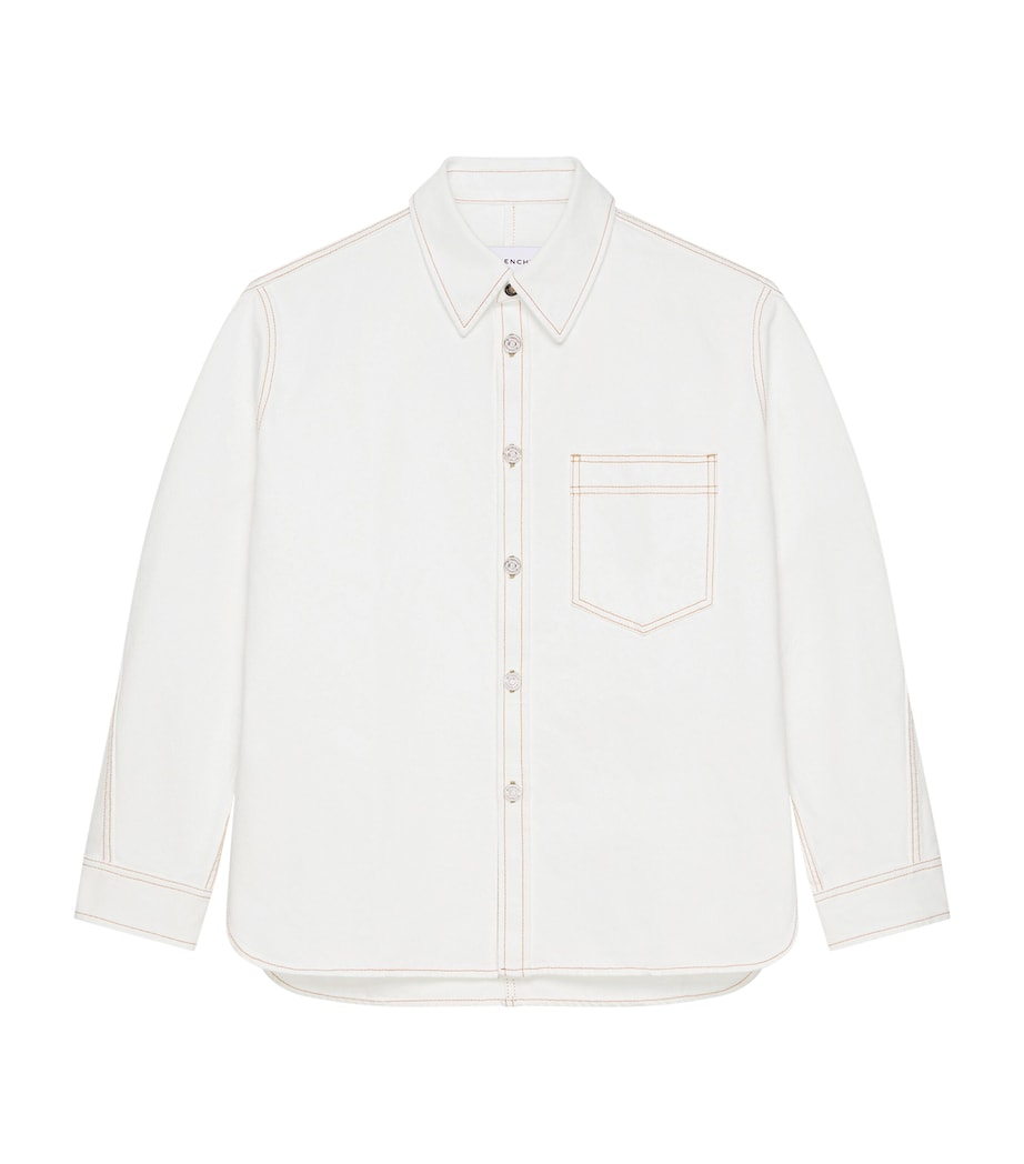 Cotton Overshirt WHITE Image 1