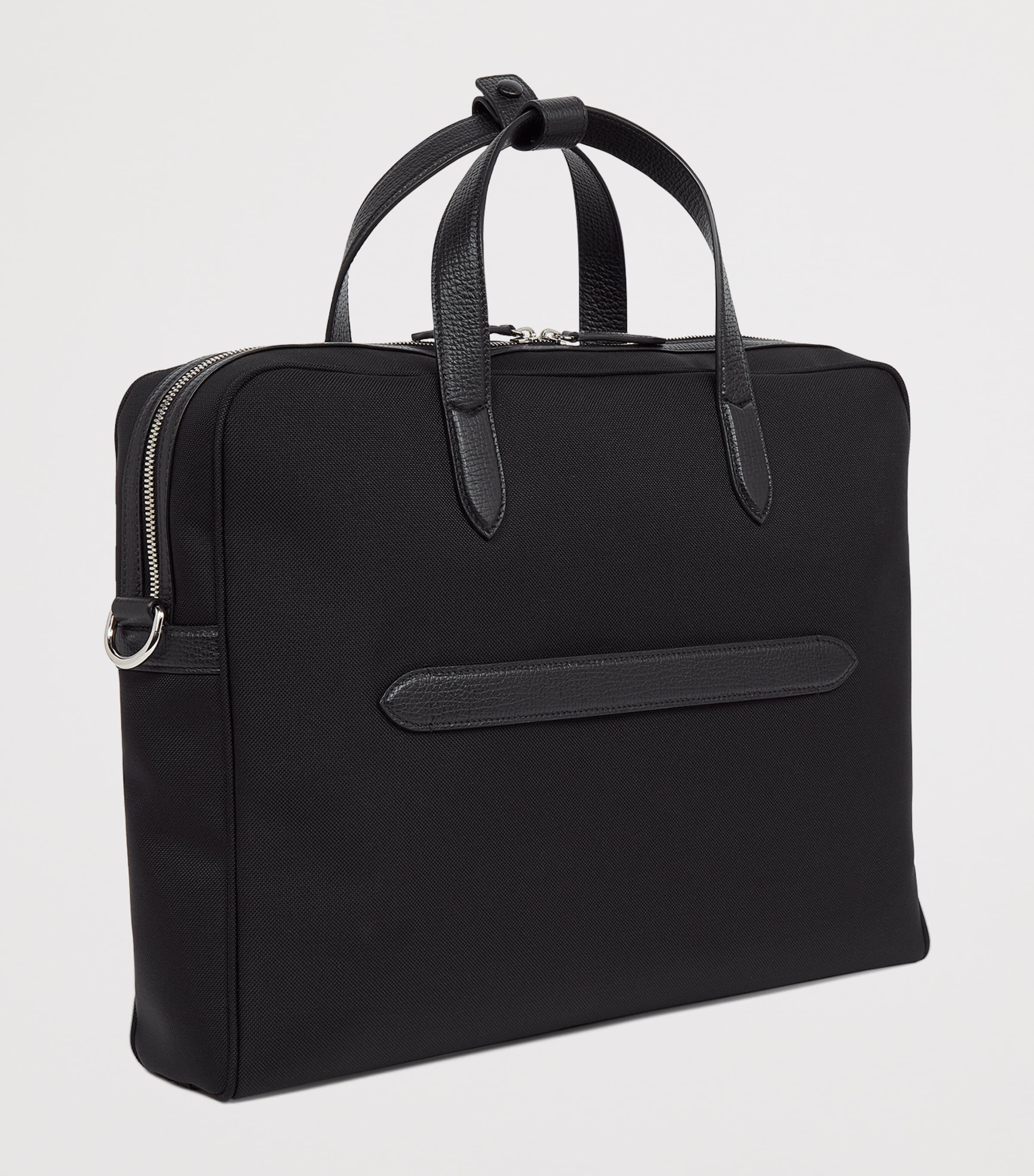 Smythson Slim Canvas Norton Briefcase Black Image 3