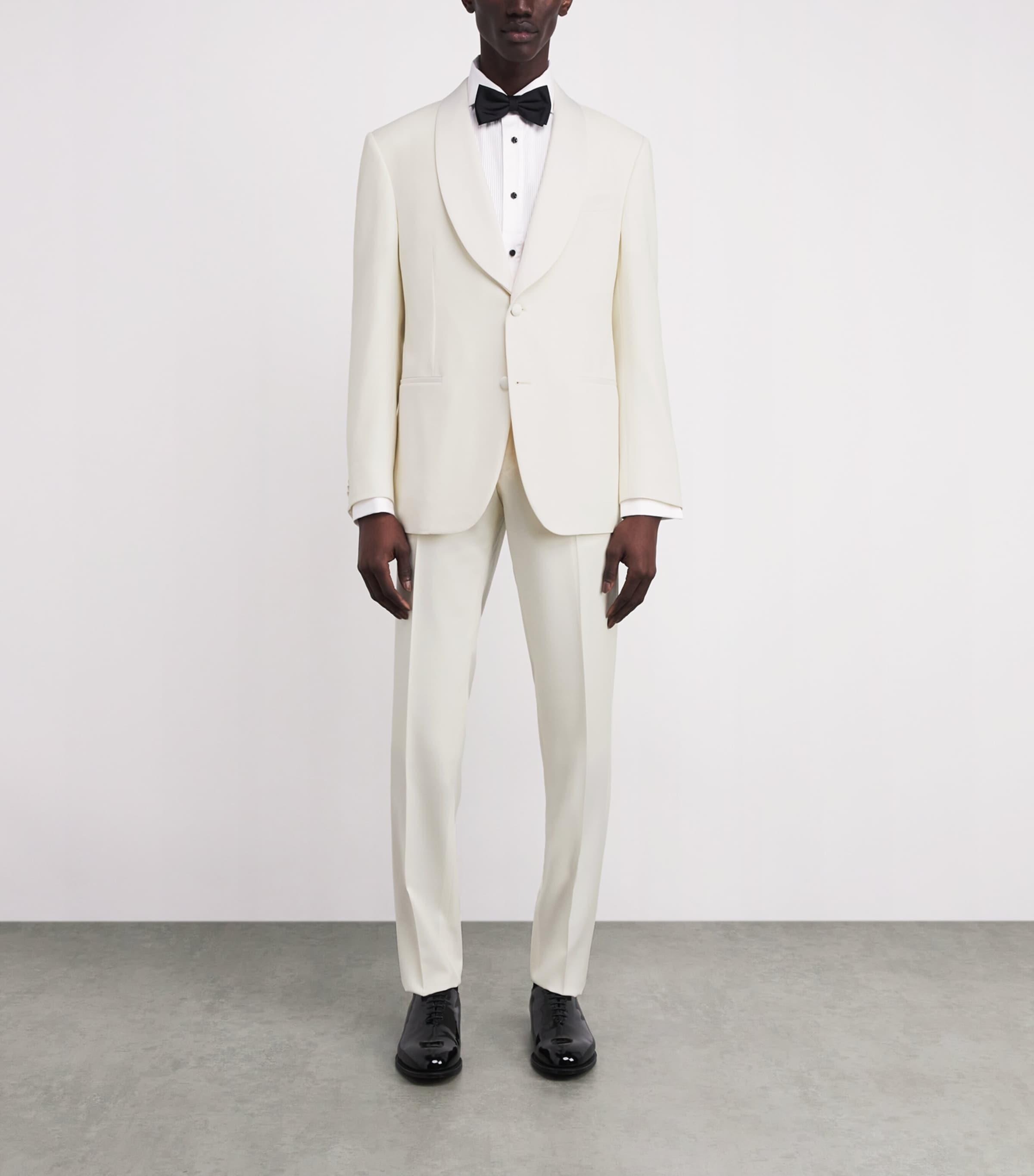 Wool 2-Piece Tuxedo 073 NATURAL WHITE Image 3