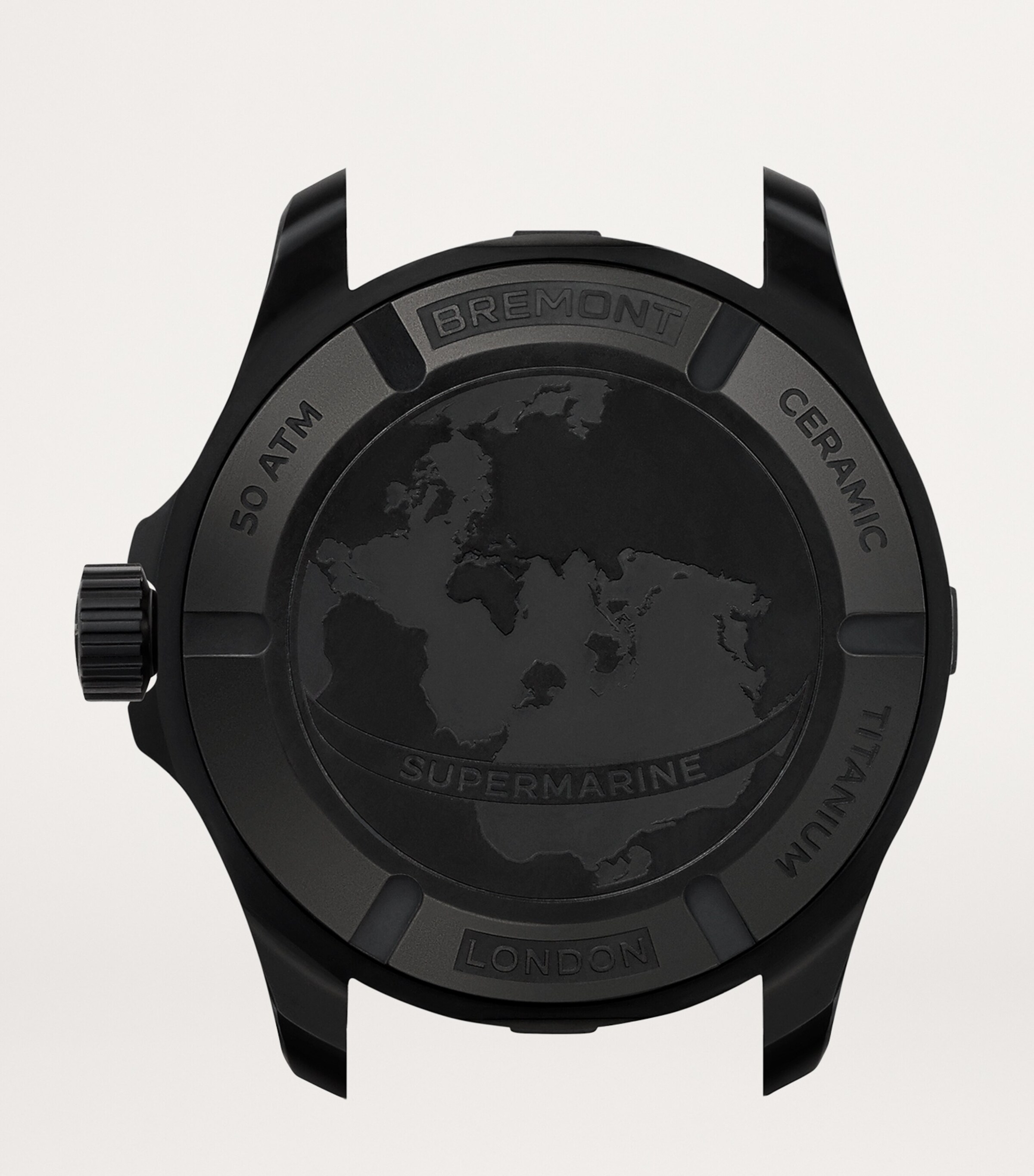 Ceramic and Titanium Supermarine Watch 43mm BLACK Image 4