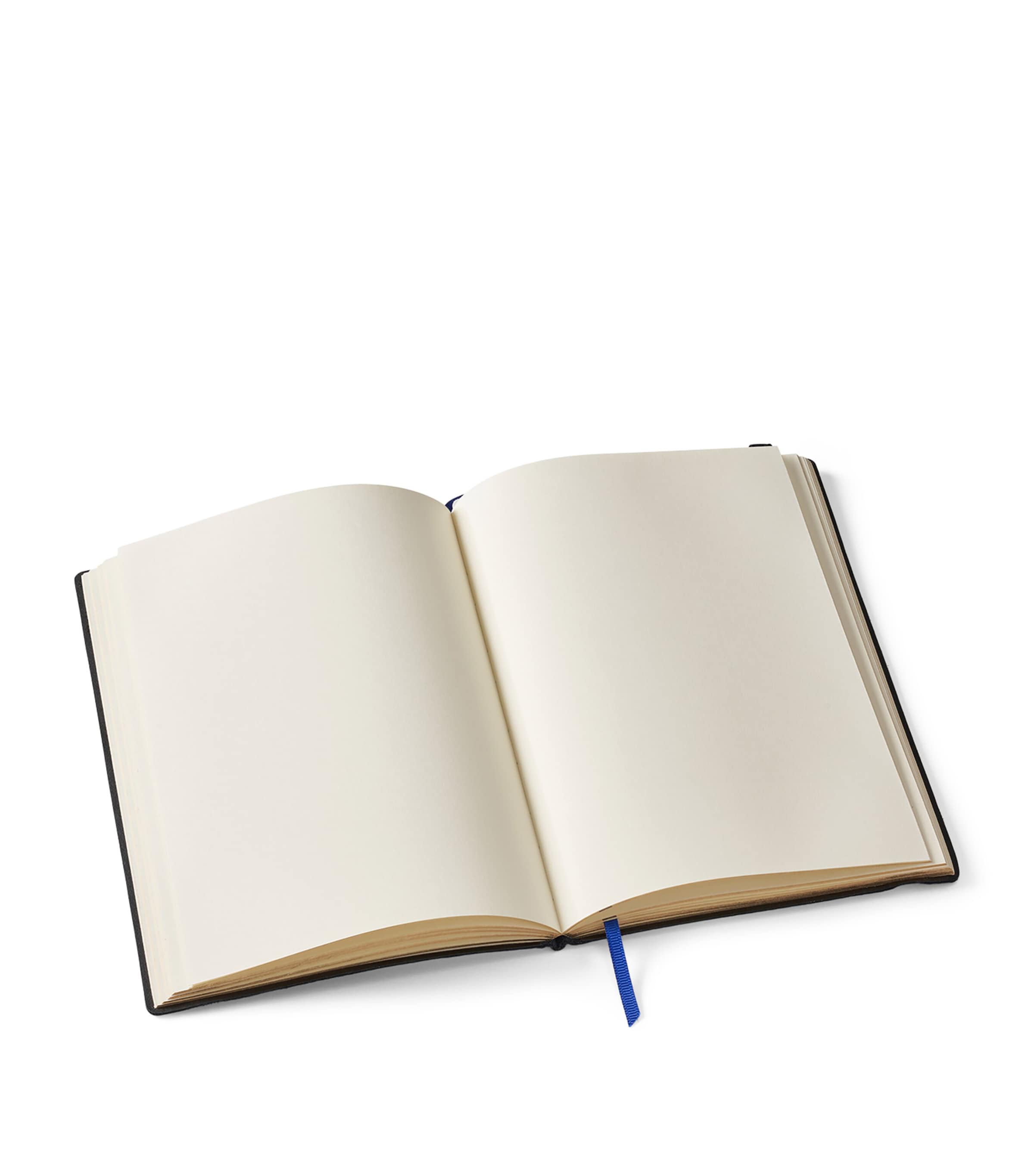 Grained Leather Bound A5 Notebook BLACK Image 4