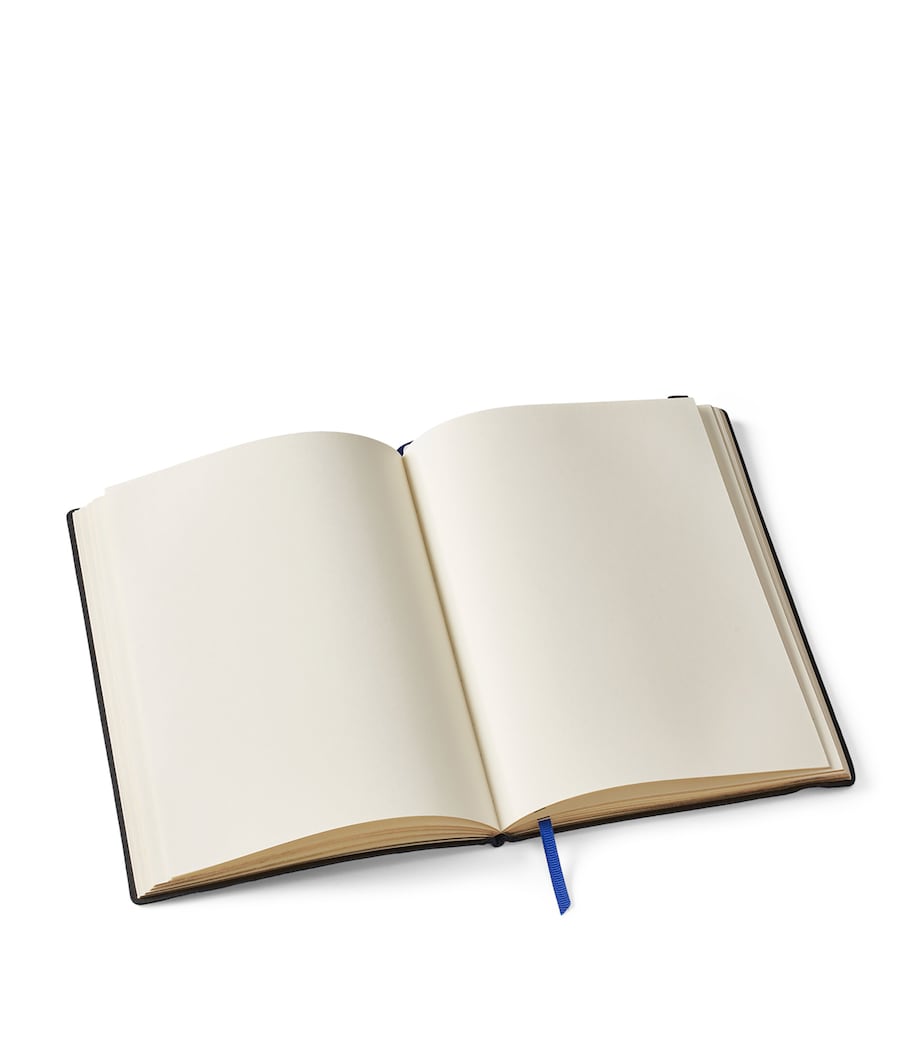 Grained Leather Bound A5 Notebook BLACK Image 4