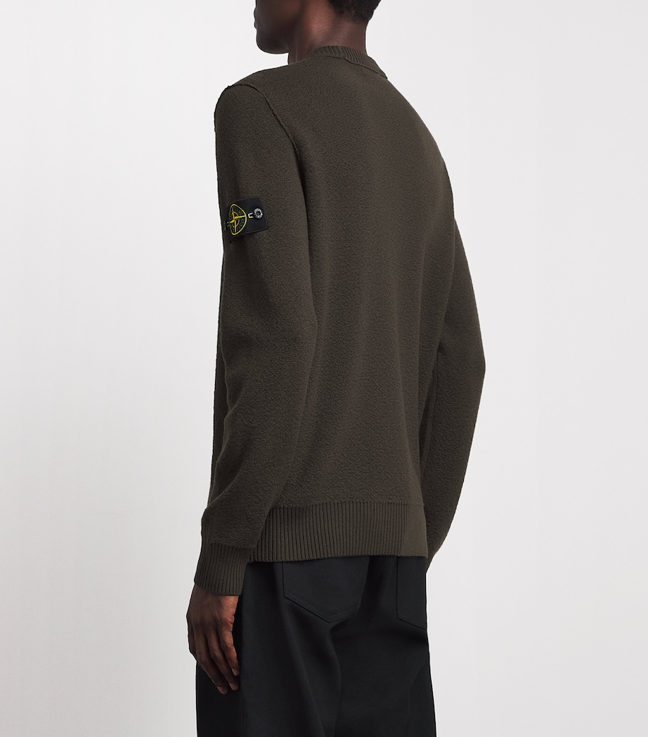Stone Island Mens Virgin Wool Compass Sweater Image 5