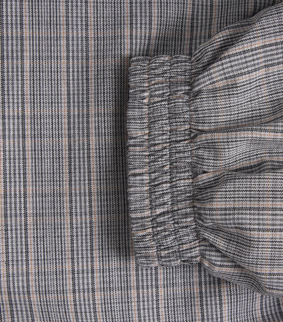 Acne Studios Womens Check Tailored Bomber Jacket Multi Grey Image 6