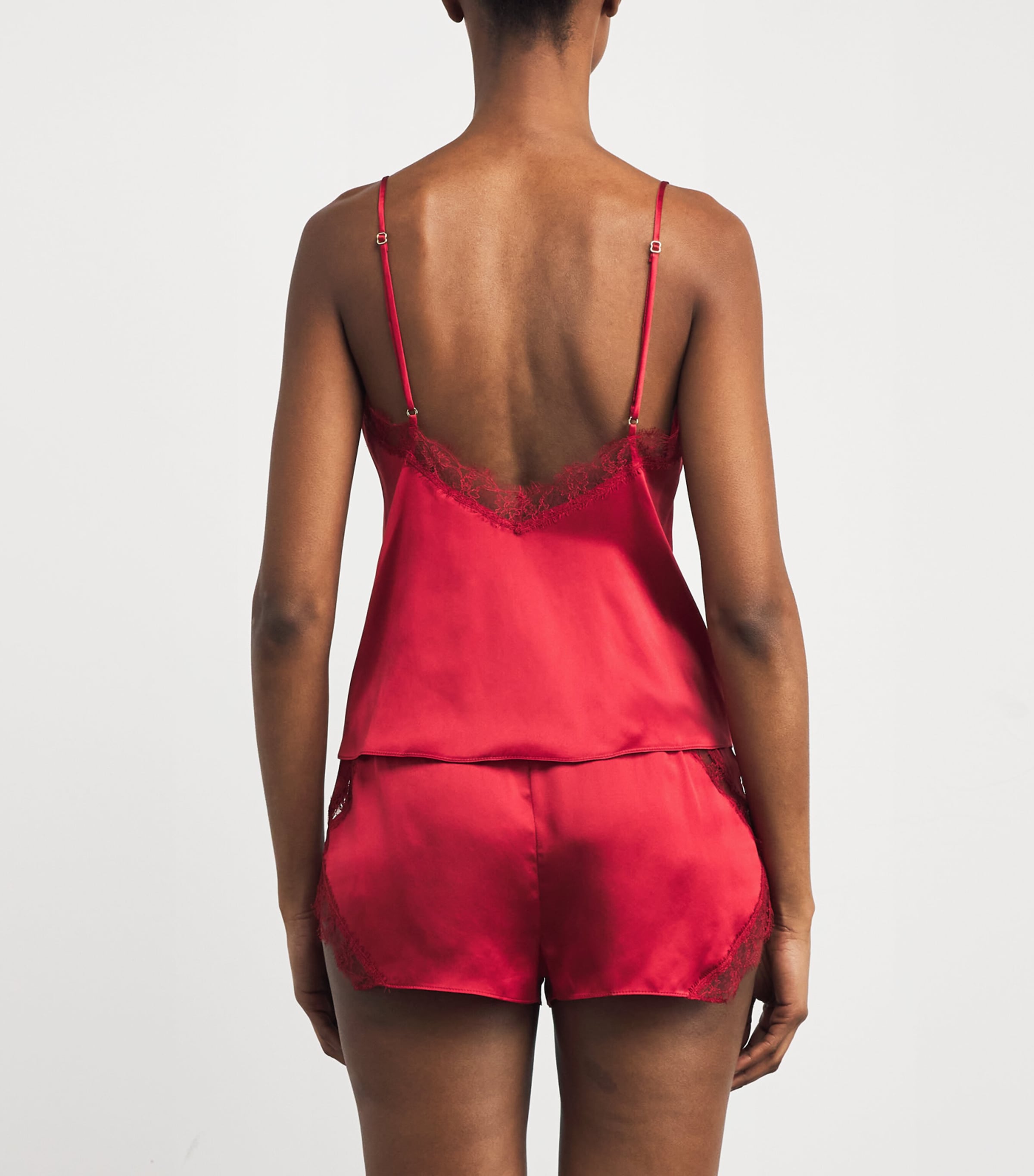Lace-Trim Cami Top RED 600 Image 4