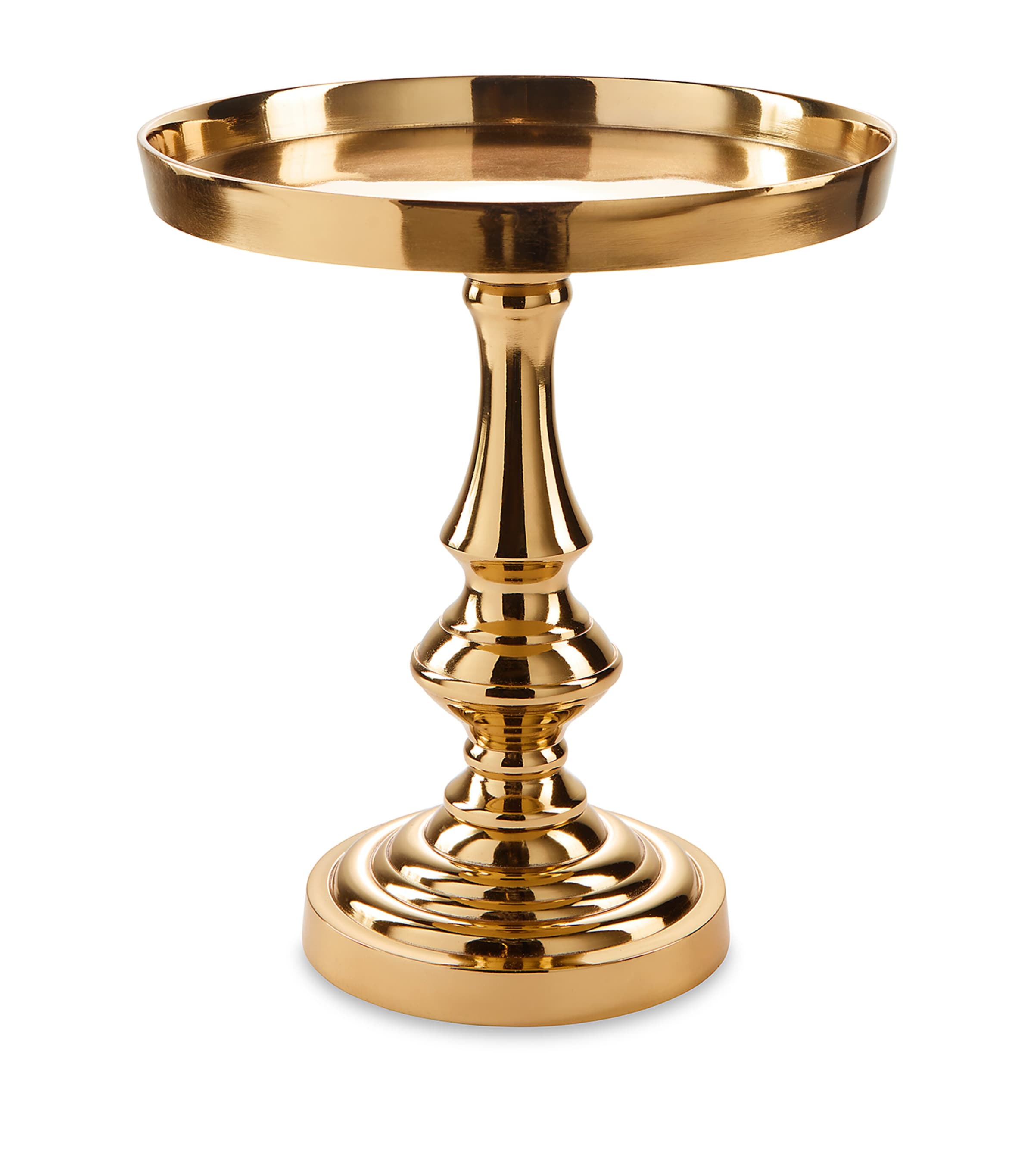 Harrods Small Metal Candle Stand In Gold