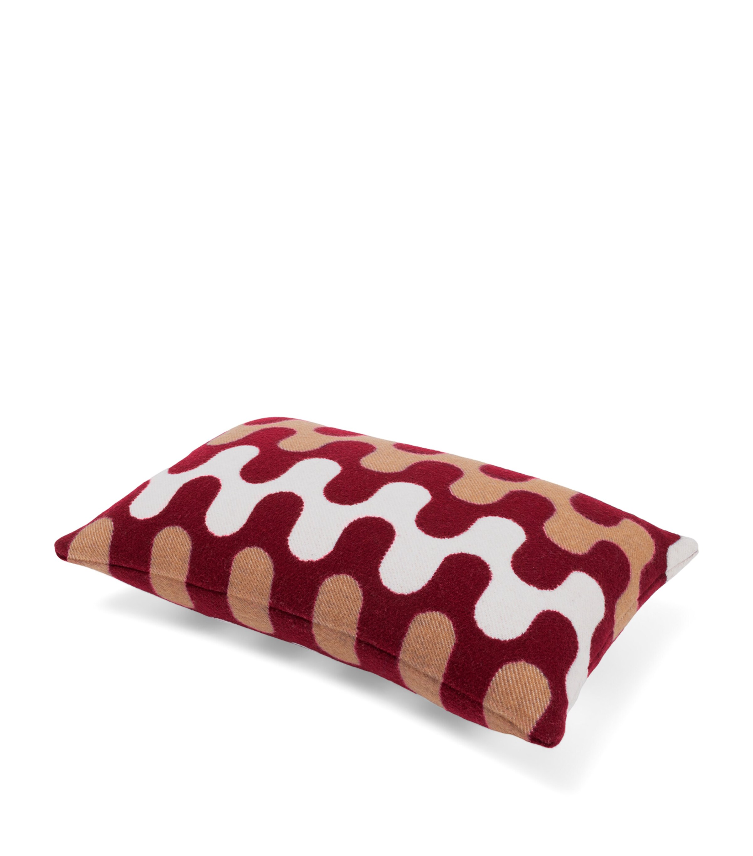 Frette Wool Modernism 001 Cushion (40cm x 60cm) Burgundy/tan Image 3