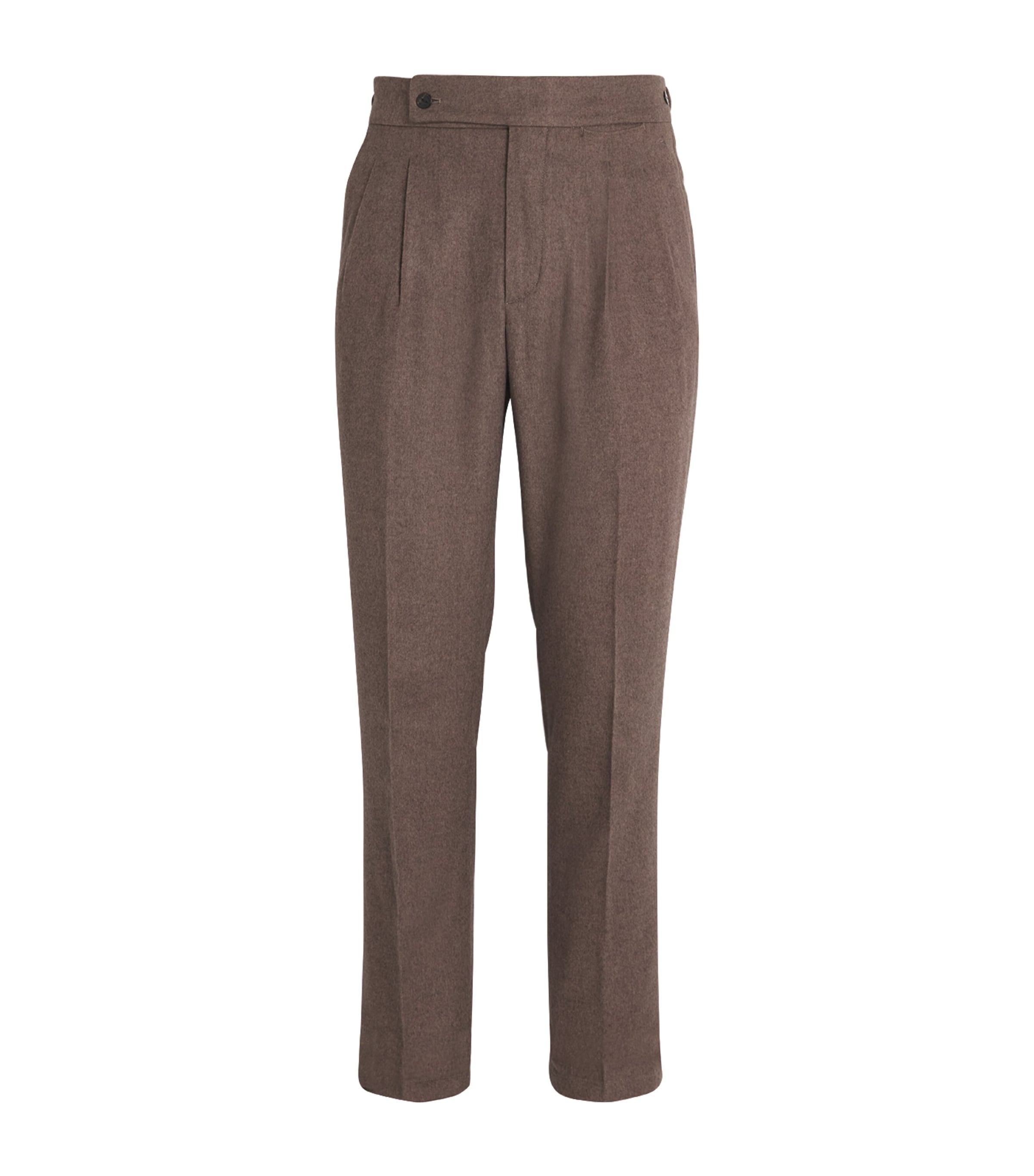 Colombo Silk-cashmere Tailored Trousers In Brown