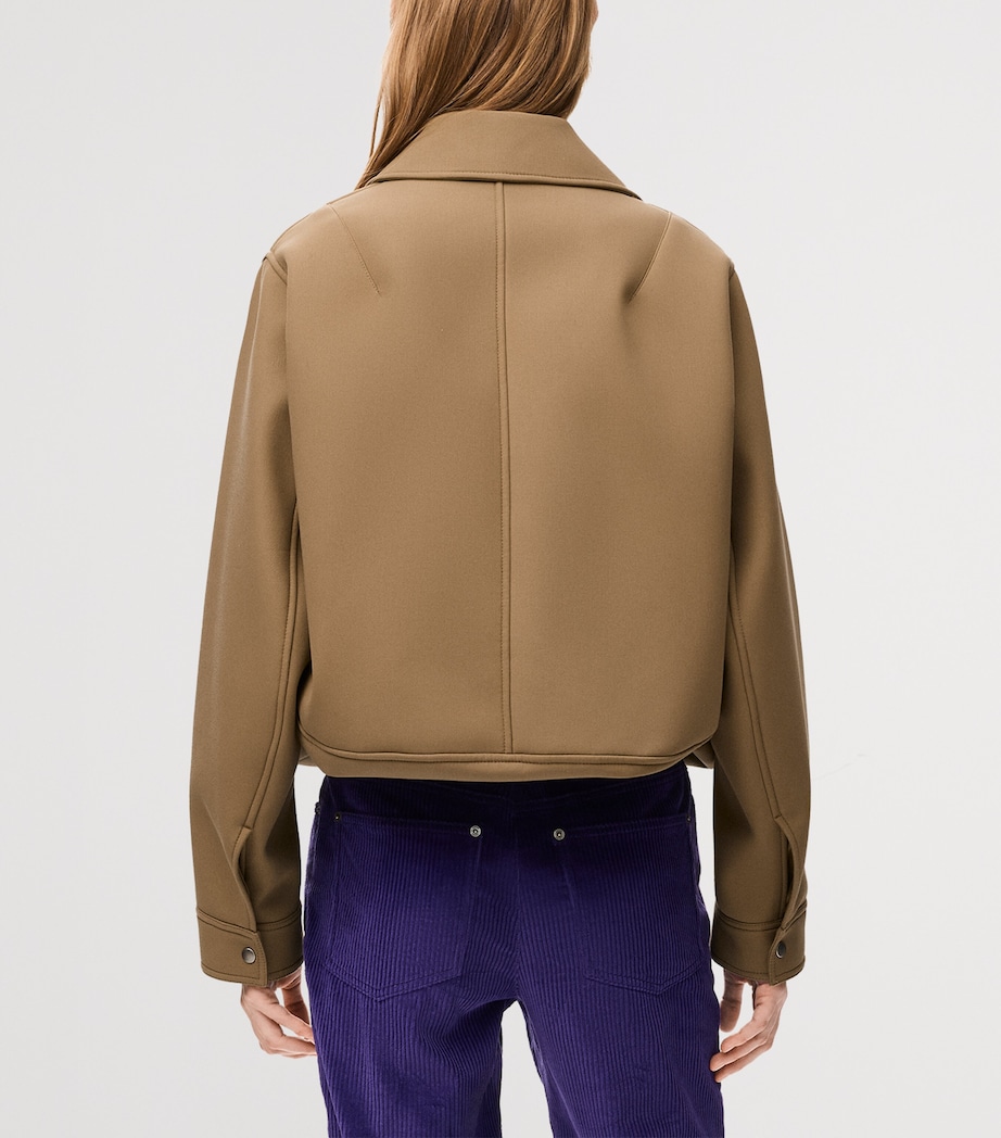 LOEWE Womens Drawstring-Waist Utility Jacket Beige Image 4