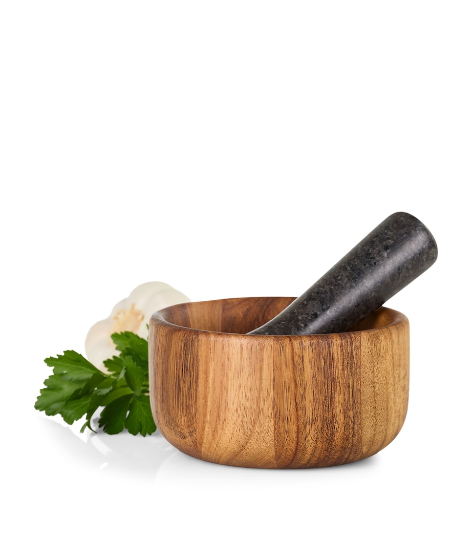 AdHoc Large Taru Pestle and Mortar Wood And Granite Image 2