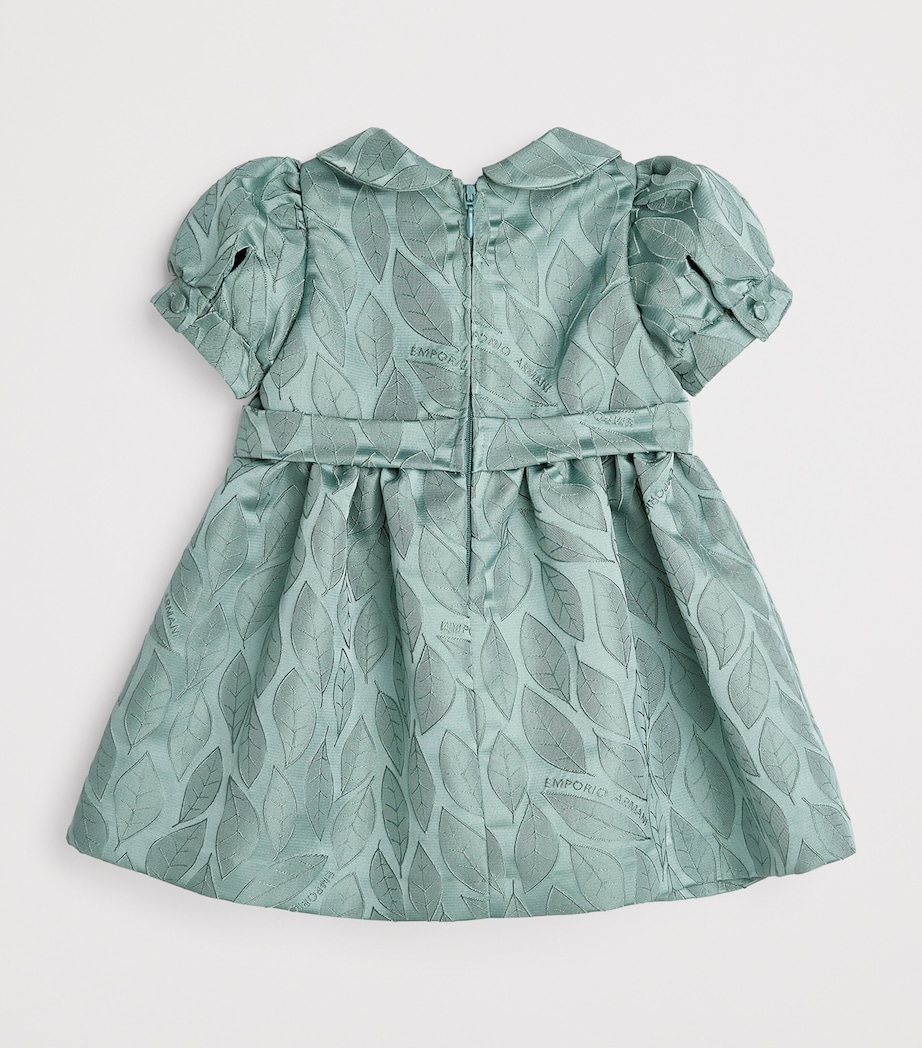 Leaf Jacquard Dress (6-36 Months) F7009 GREEN FANT. Image 2