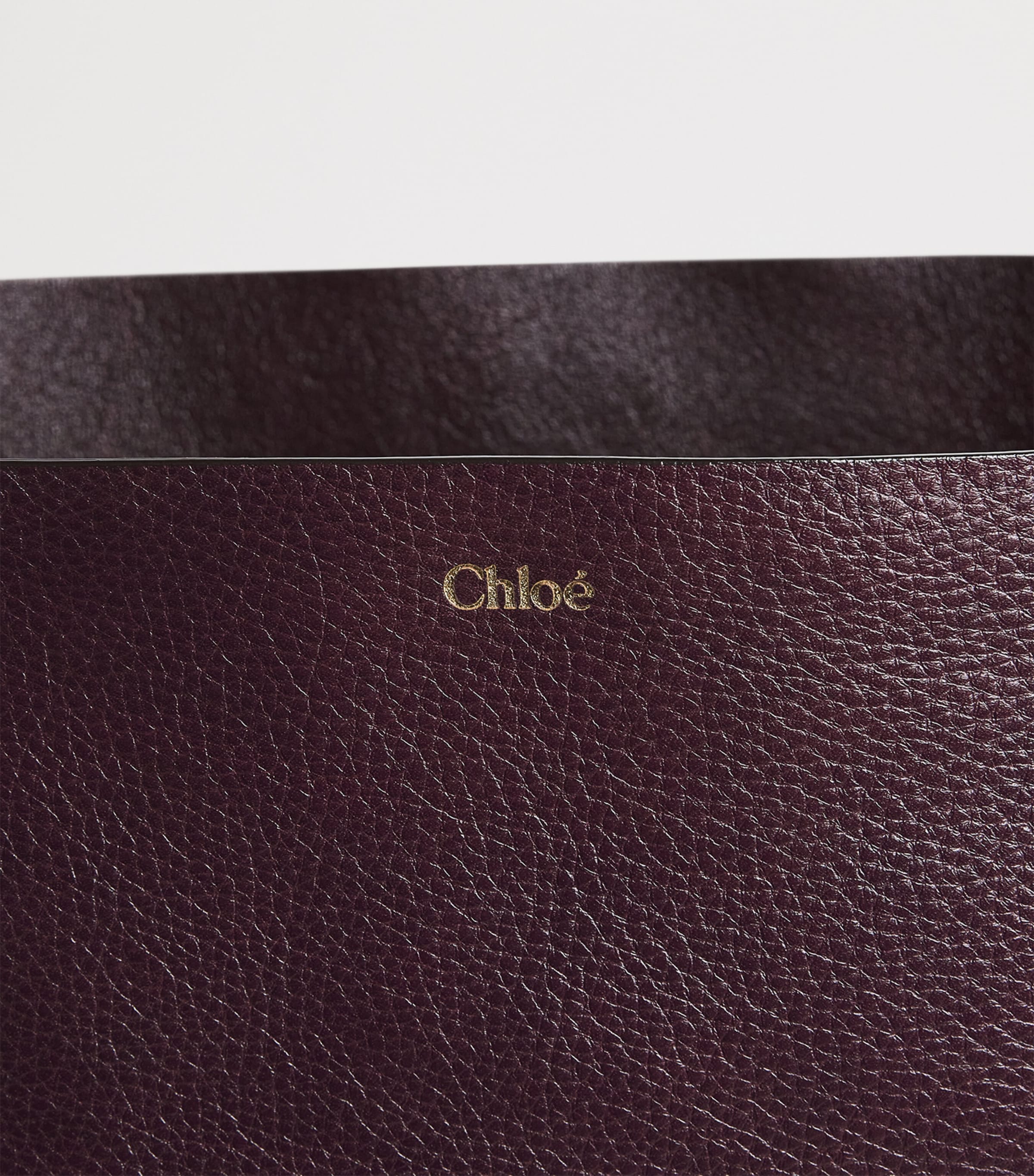 Large Leather Spin Tote Bag PERFECT PLUM Image 6