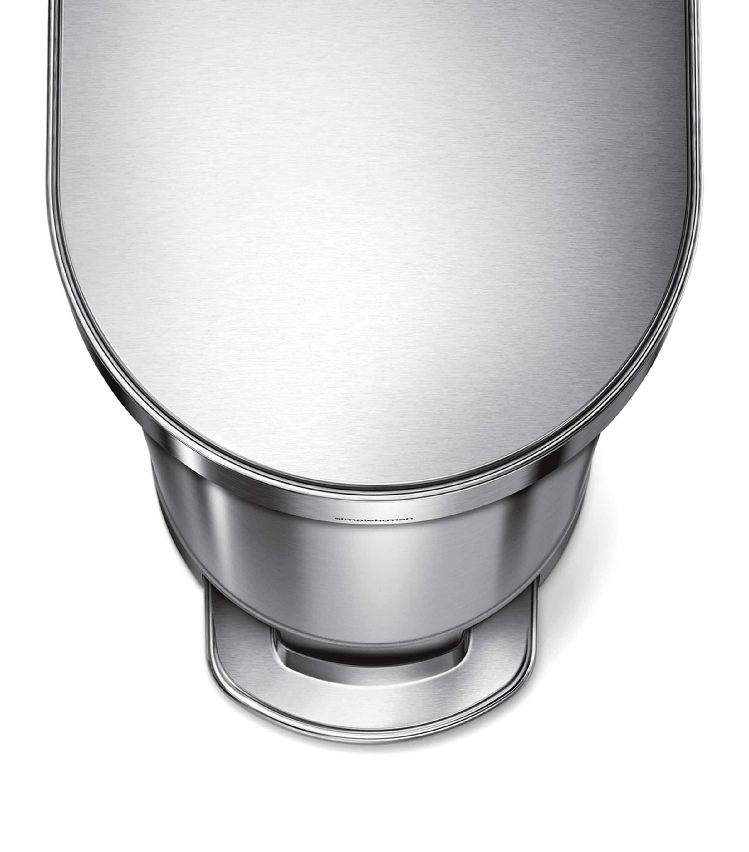 Slim Brushed Steel Pedal Bin (45L) BRUSHED Image 6