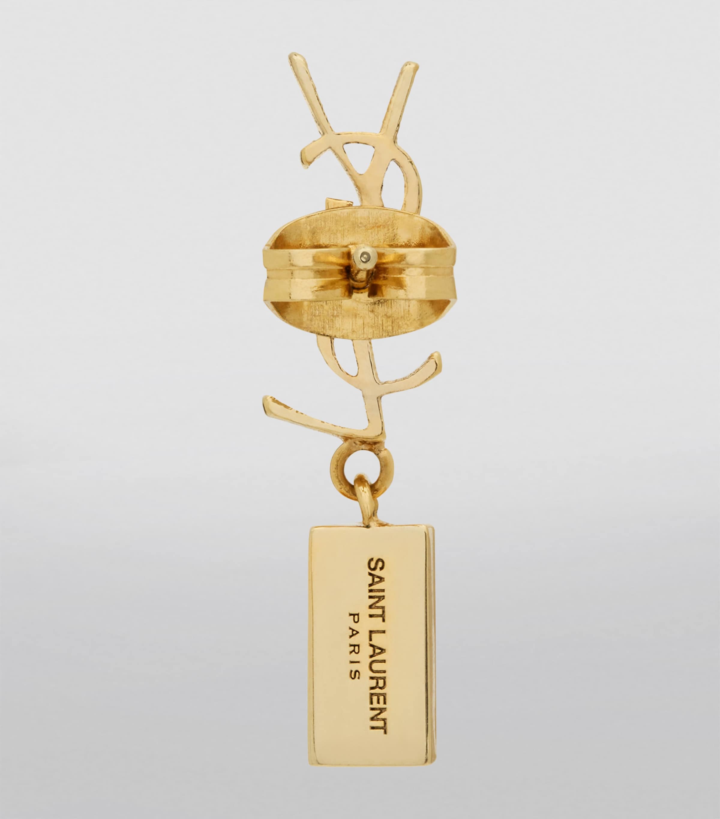 Saint Laurent Crystal-Embellished Cassandre Single Earring