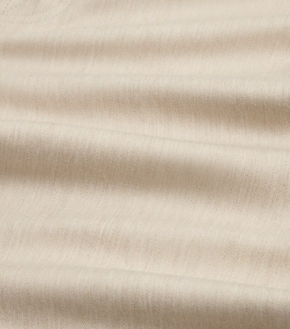 Wool-Blend Denim Trousers 260TAUPE Image 5