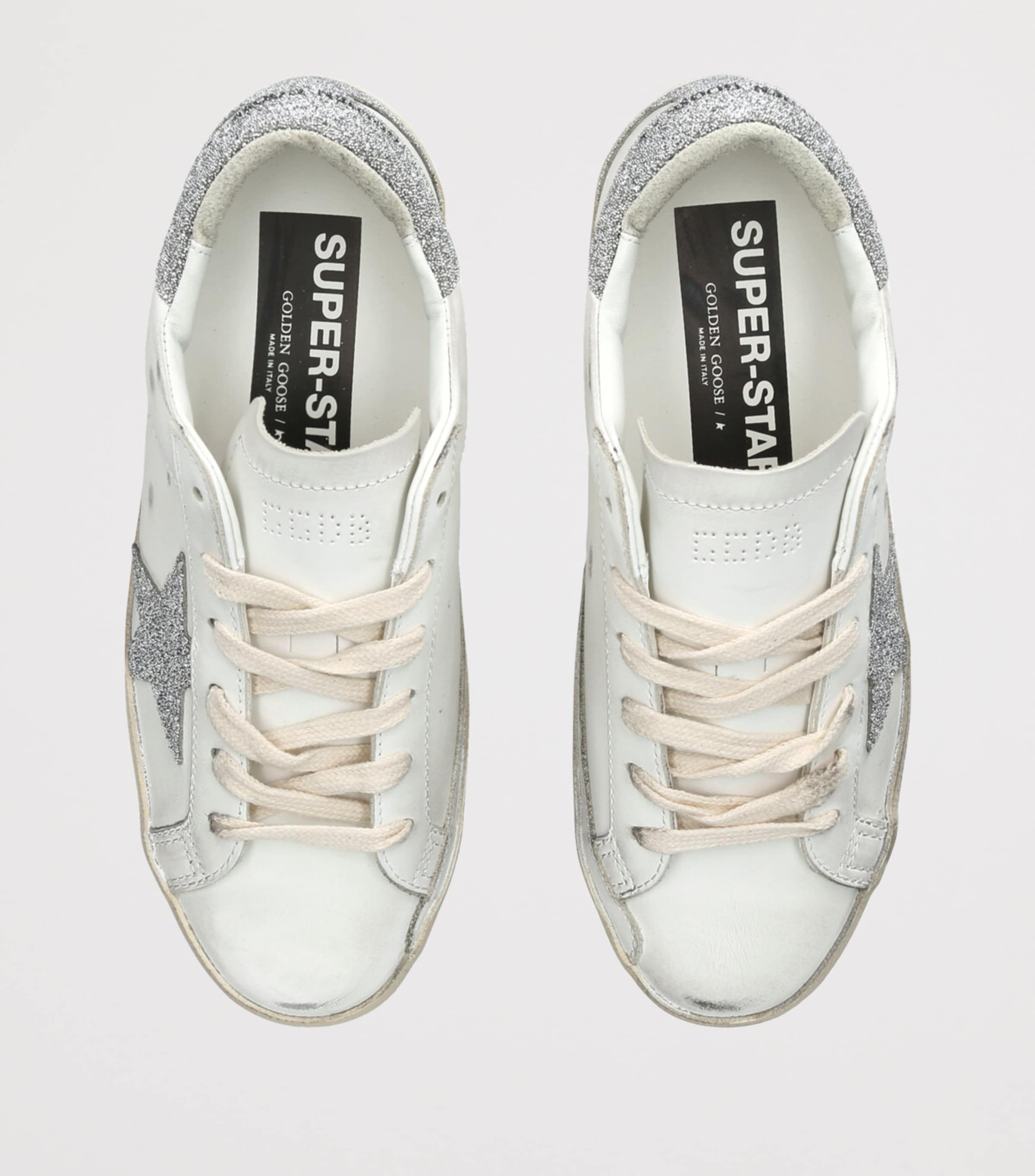 Golden Goose Leather Super-Star Sneakers White/oth Image 4