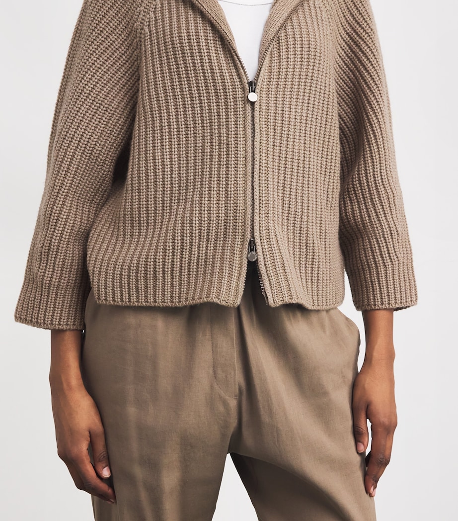 Cashmere Fallou Cardigan 2340S ALMOND SW Image 6