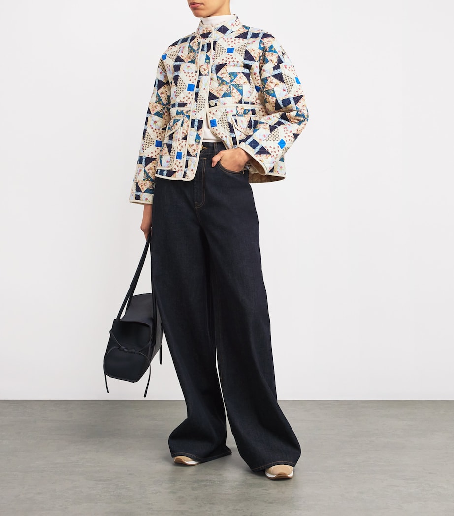 Quilted Patchwork Jacket BEIGE Image 2