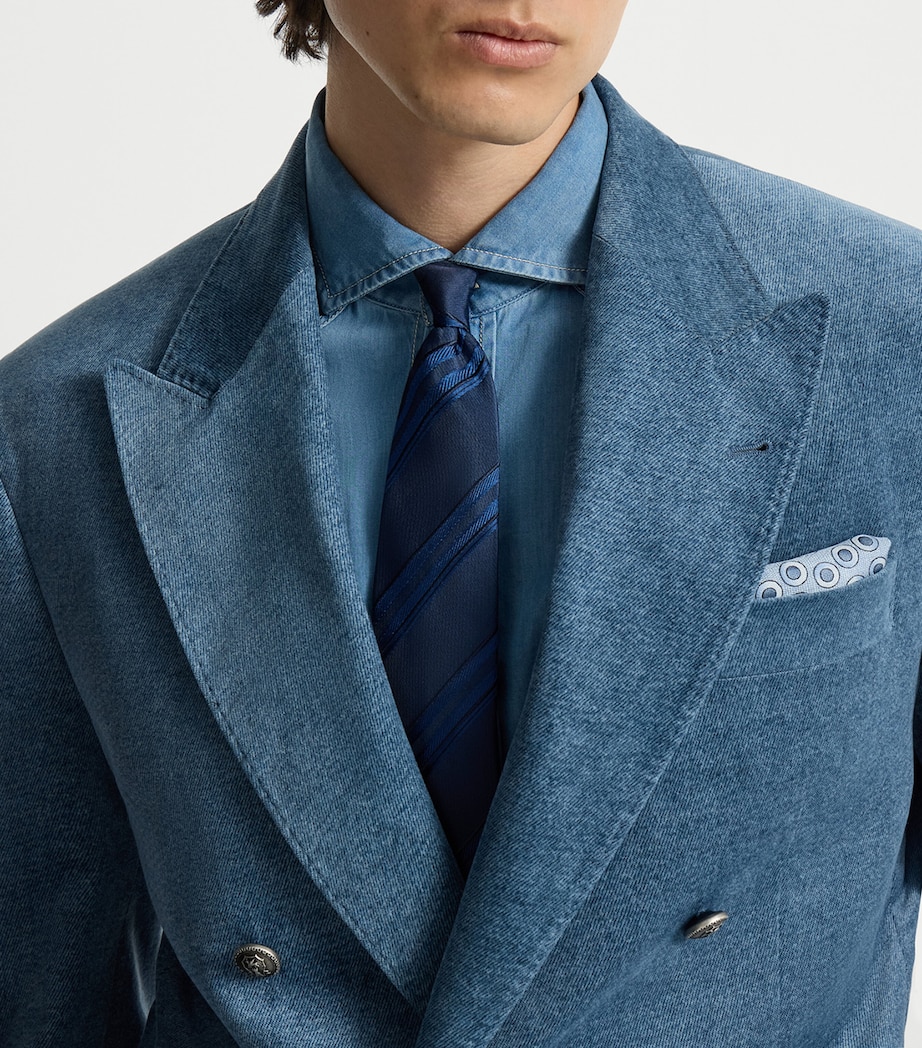Brunello Cucinelli Silk Regimental Stripe Tie Image 2