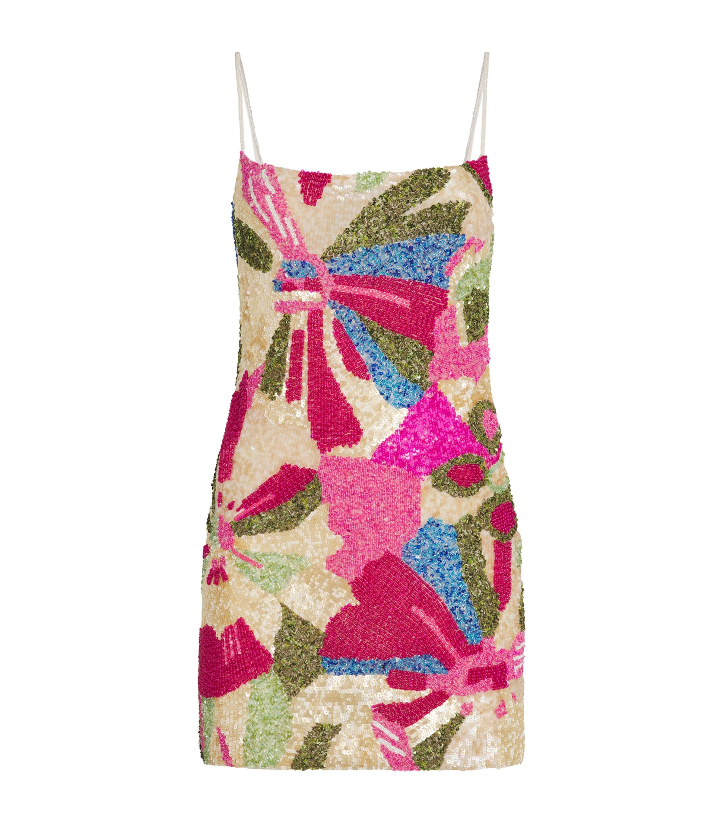 Shop Cult Gaia Hand-beaded Bebe Mini Dress