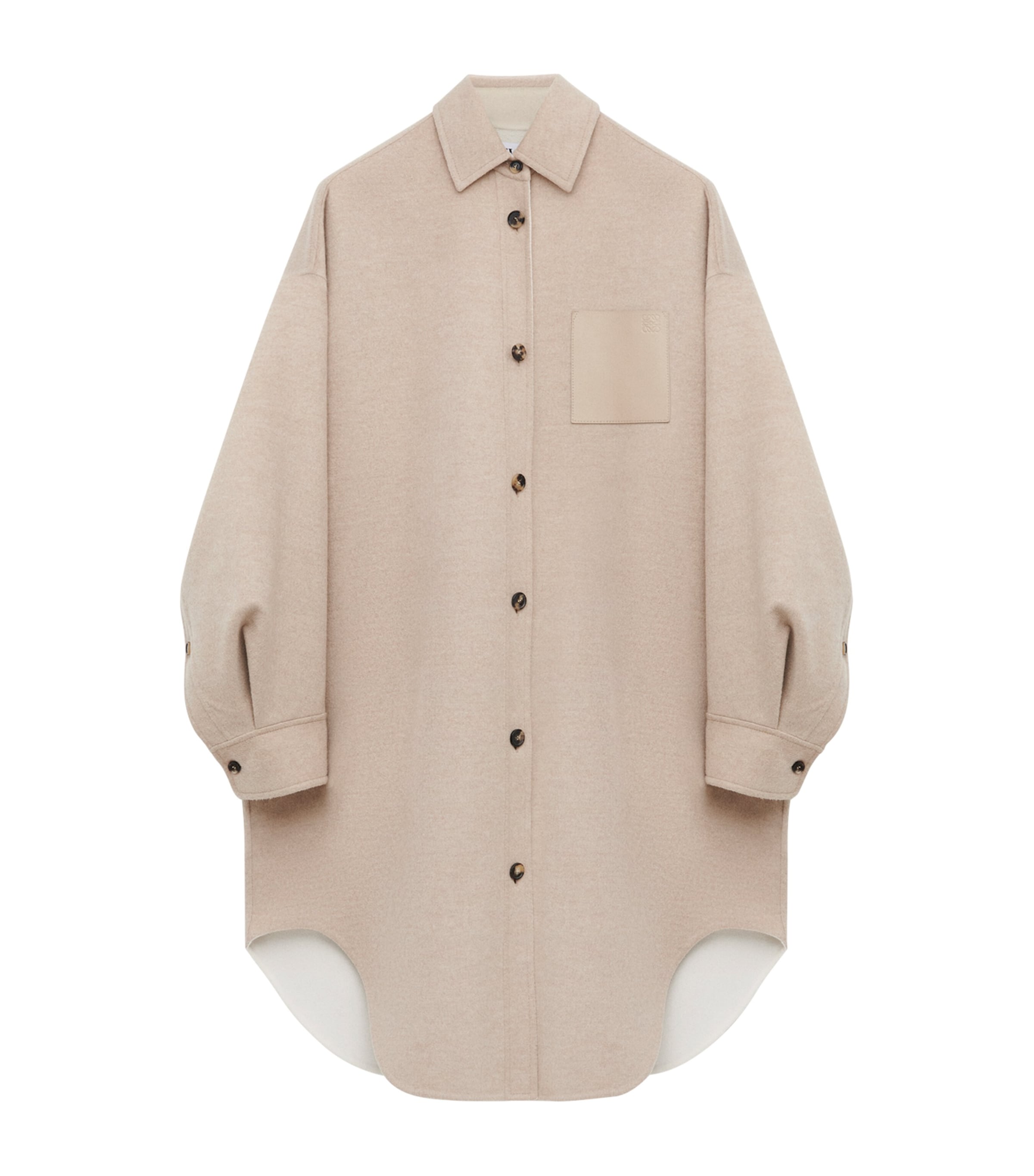 Loewe Wool-cashmere Collared Coat In Multi