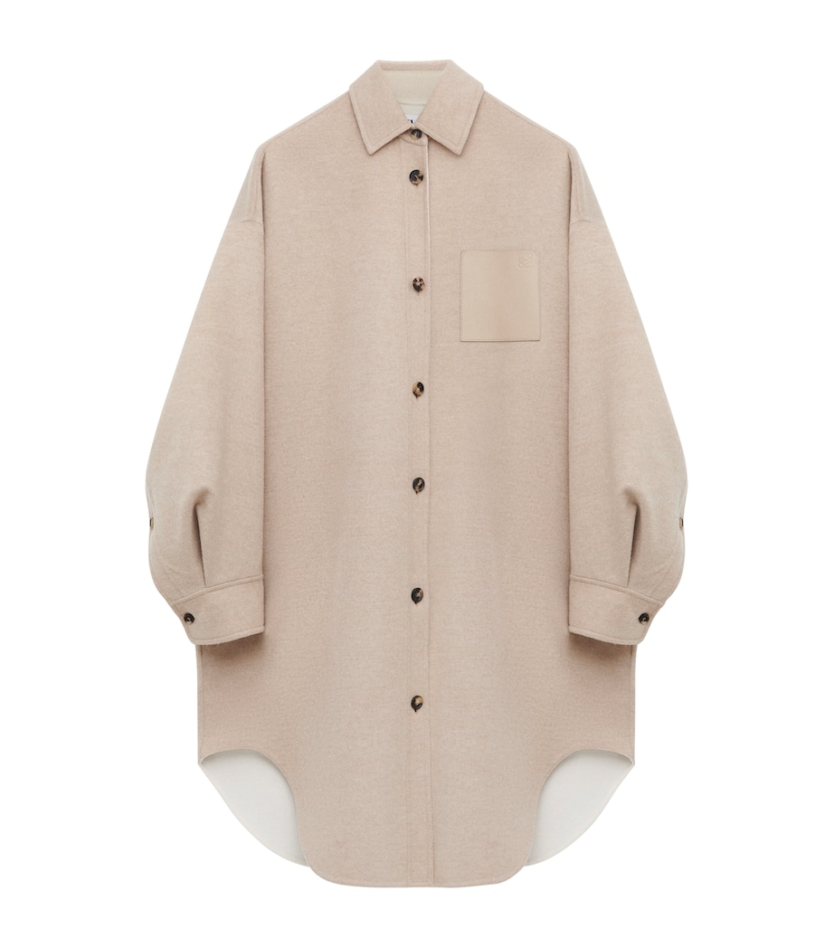 Wool-Cashmere Collared Coat SANDSTONE/WHITE Image 1