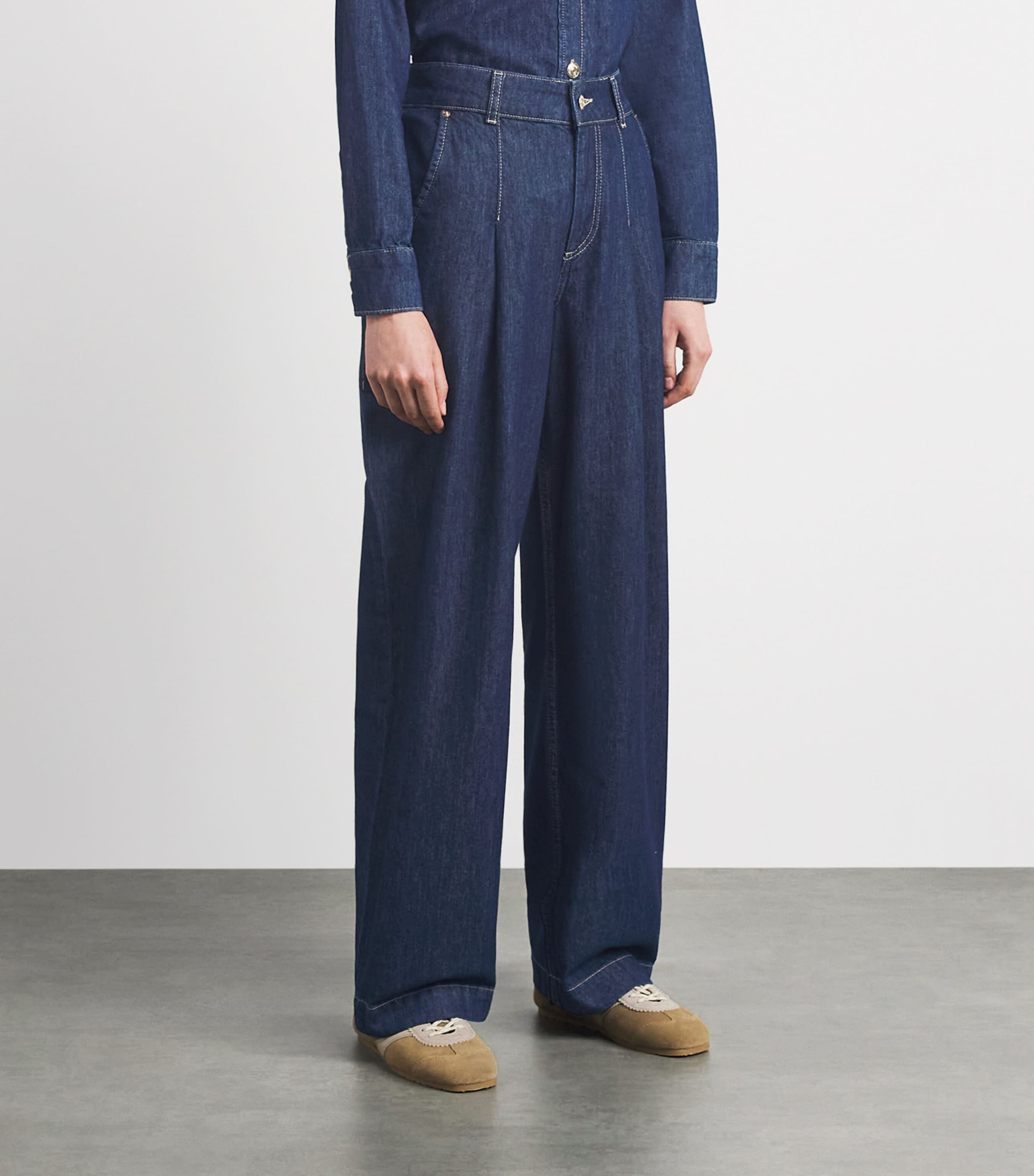 Claudie Pierlot Womens Barrel Jeans Blue Denim Image 5